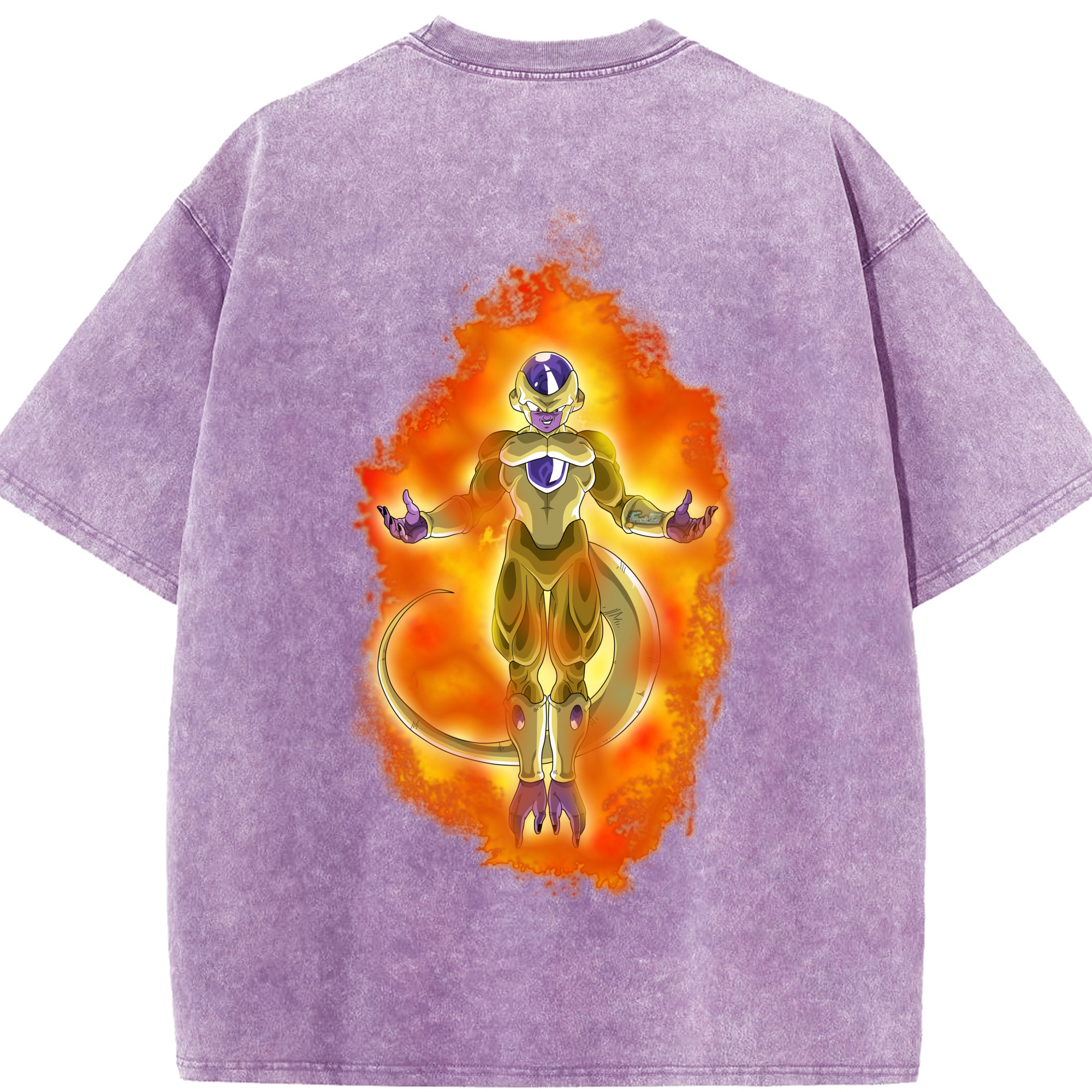 （画像用） ドラゴンボール フリーザ DRAGON BALL Frieza 綿100% ヴィンテージ風 半袖Tシャツ（背面プリント）