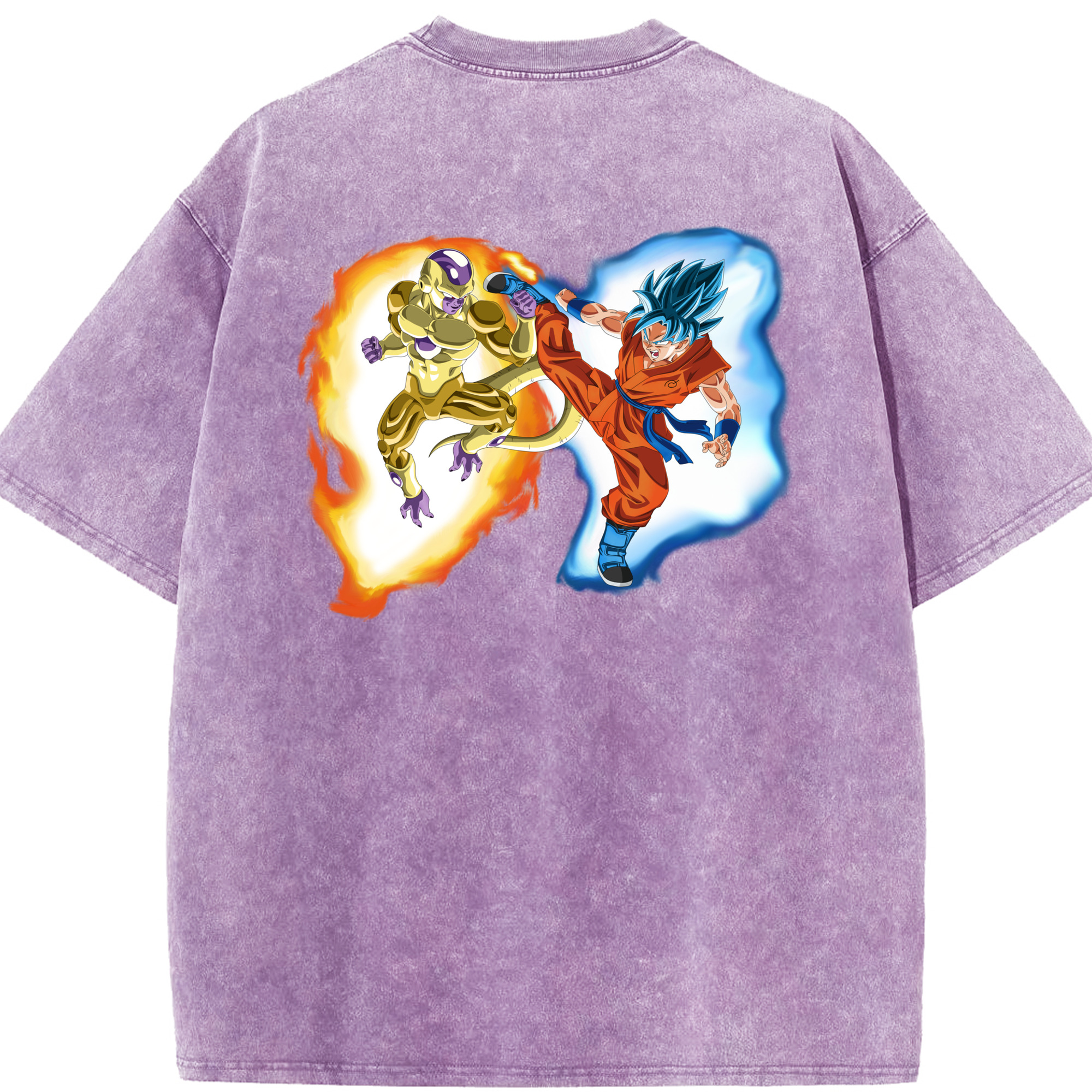 （画像用） ドラゴンボール フリーザ DRAGON BALL Frieza 綿100% ヴィンテージ風 半袖Tシャツ（背面プリント）