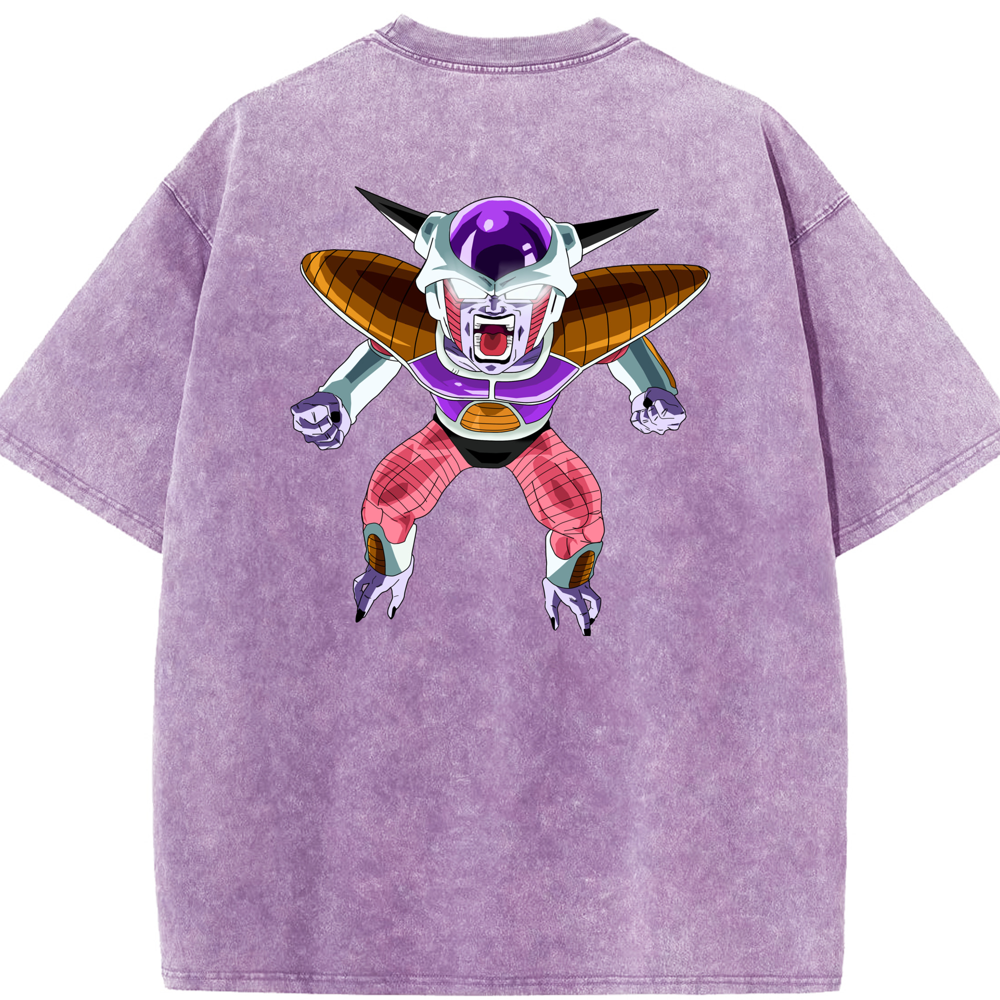 （画像用） ドラゴンボール フリーザ DRAGON BALL Frieza 綿100% ヴィンテージ風 半袖Tシャツ（背面プリント）