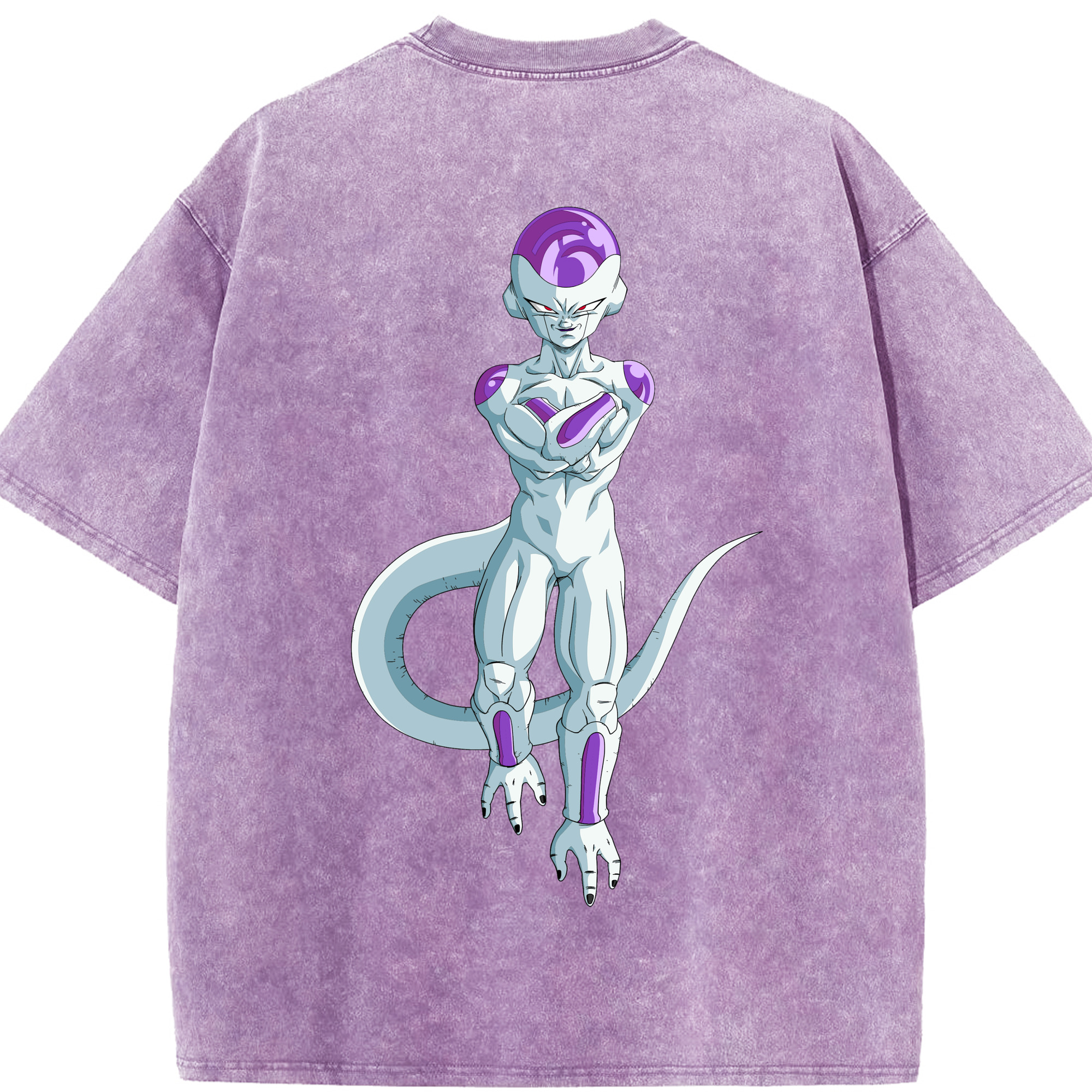 （画像用） ドラゴンボール フリーザ DRAGON BALL Frieza 綿100% ヴィンテージ風 半袖Tシャツ（背面プリント）