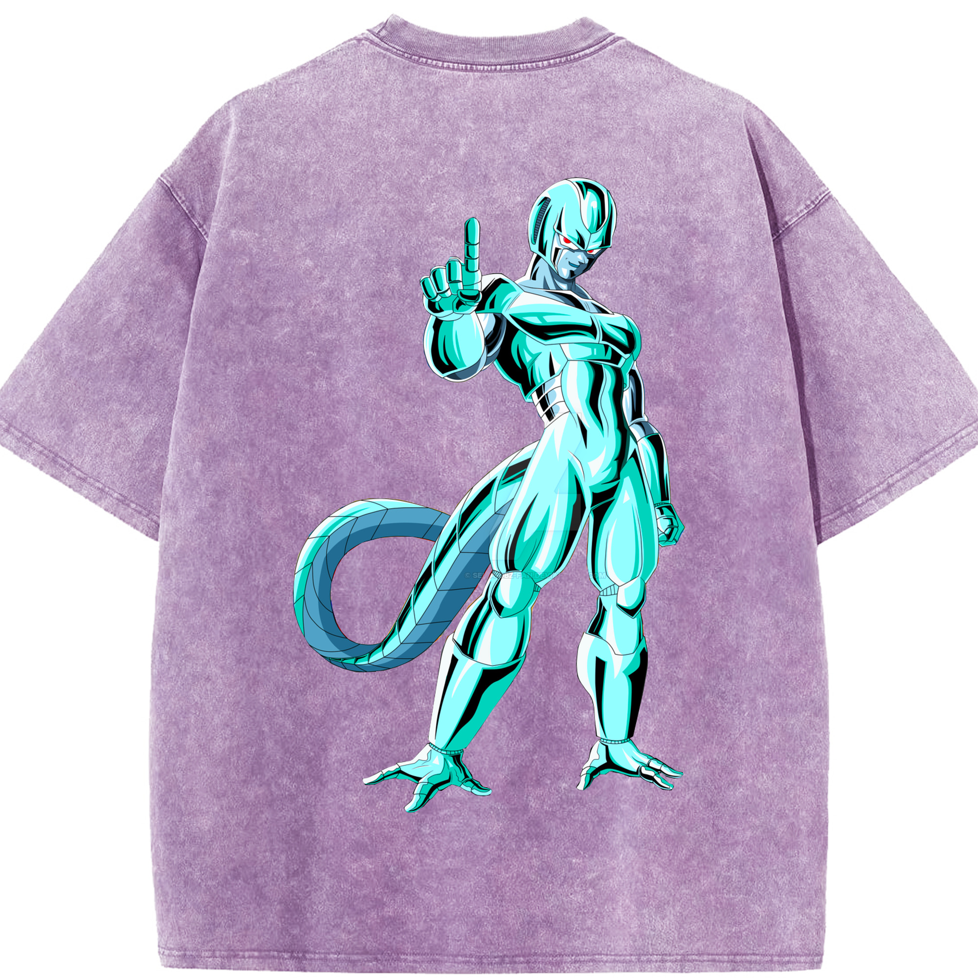 （画像用） ドラゴンボール クウラ DRAGON BALL Cooler Coora 綿100% ヴィンテージ風 半袖Tシャツ（背面プリント）