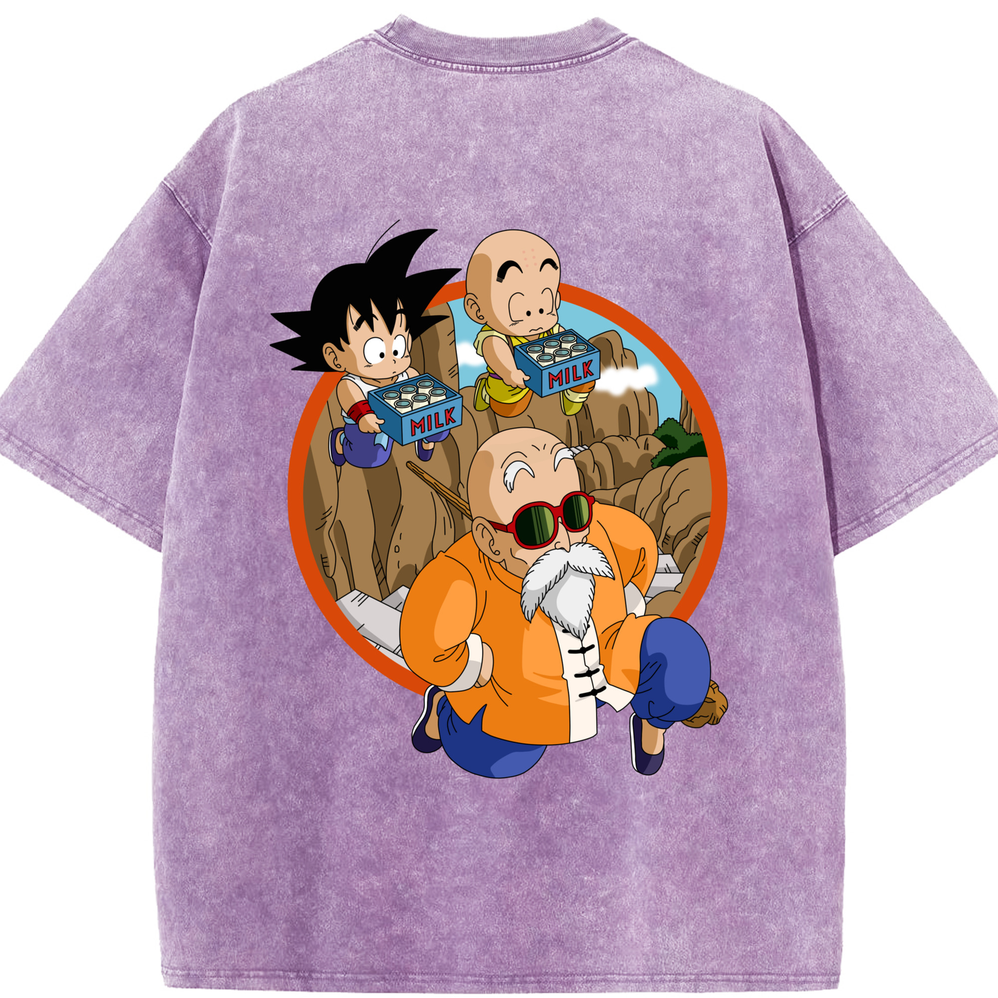 （画像用） ドラゴンボール 亀仙人（かめせんにん） DRAGON BALL Master Roshi Kame Sennin 綿100% ヴィンテージ風 半袖Tシャツ（背面プリント）