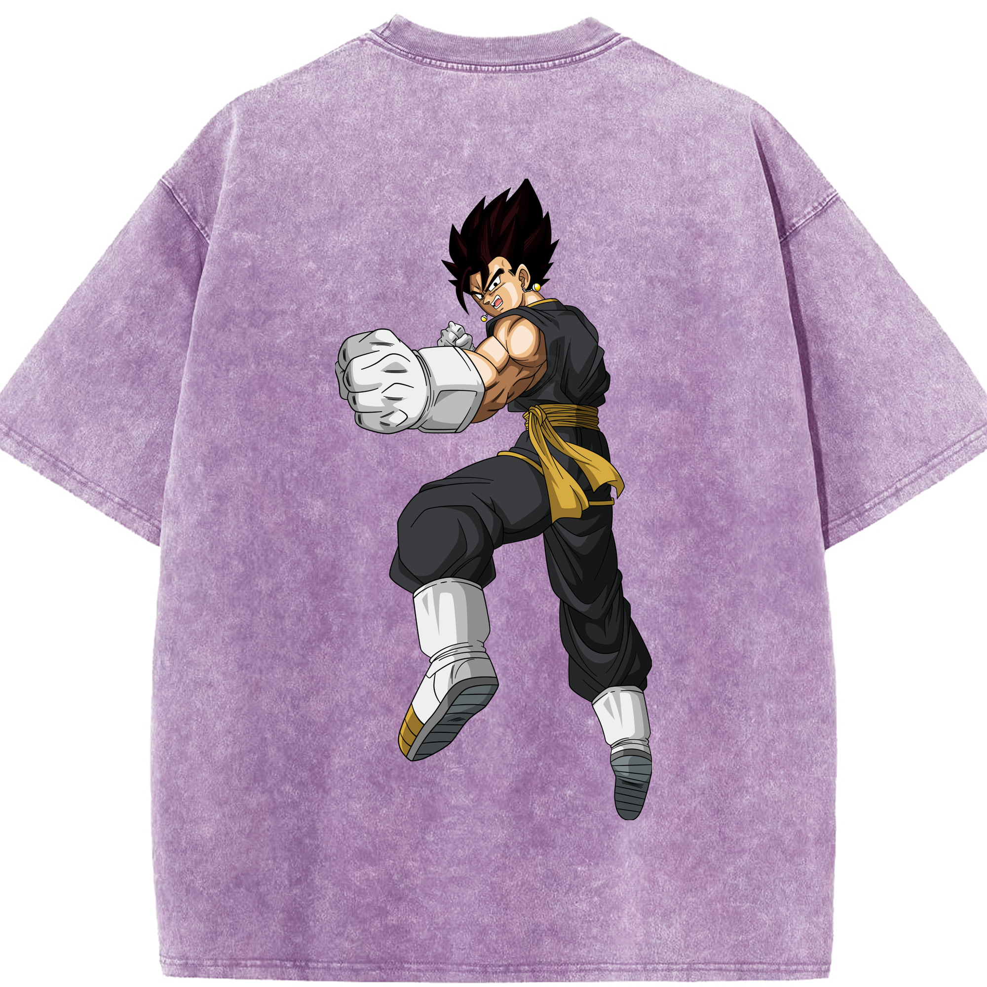 （画像用） ドラゴンボール ベジット DRAGON BALL Vegetto 綿100% ヴィンテージ風 半袖Tシャツ（背面プリント）