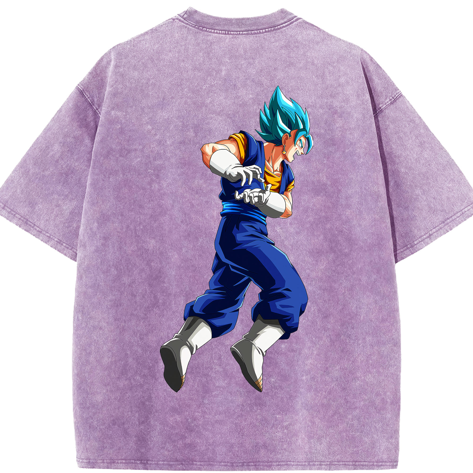 （画像用） ドラゴンボール ベジット DRAGON BALL Vegetto 綿100% ヴィンテージ風 半袖Tシャツ（背面プリント）