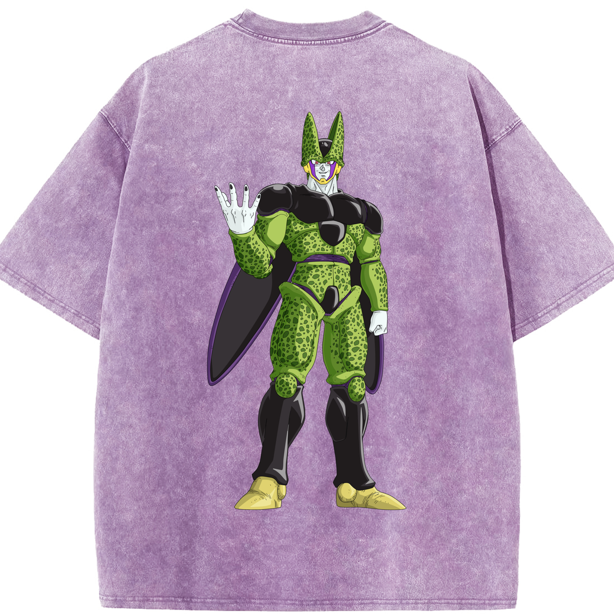 （画像用） ドラゴンボール セル DRAGON BALL Cell 綿100% ヴィンテージ風 半袖Tシャツ（背面プリント）