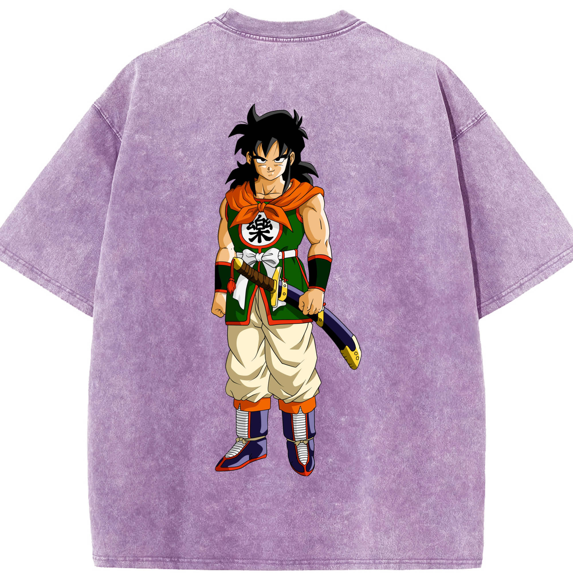 （画像用） ドラゴンボール ヤムチャ DRAGON BALL Yamcha 綿100% ヴィンテージ風 半袖Tシャツ（背面プリント）