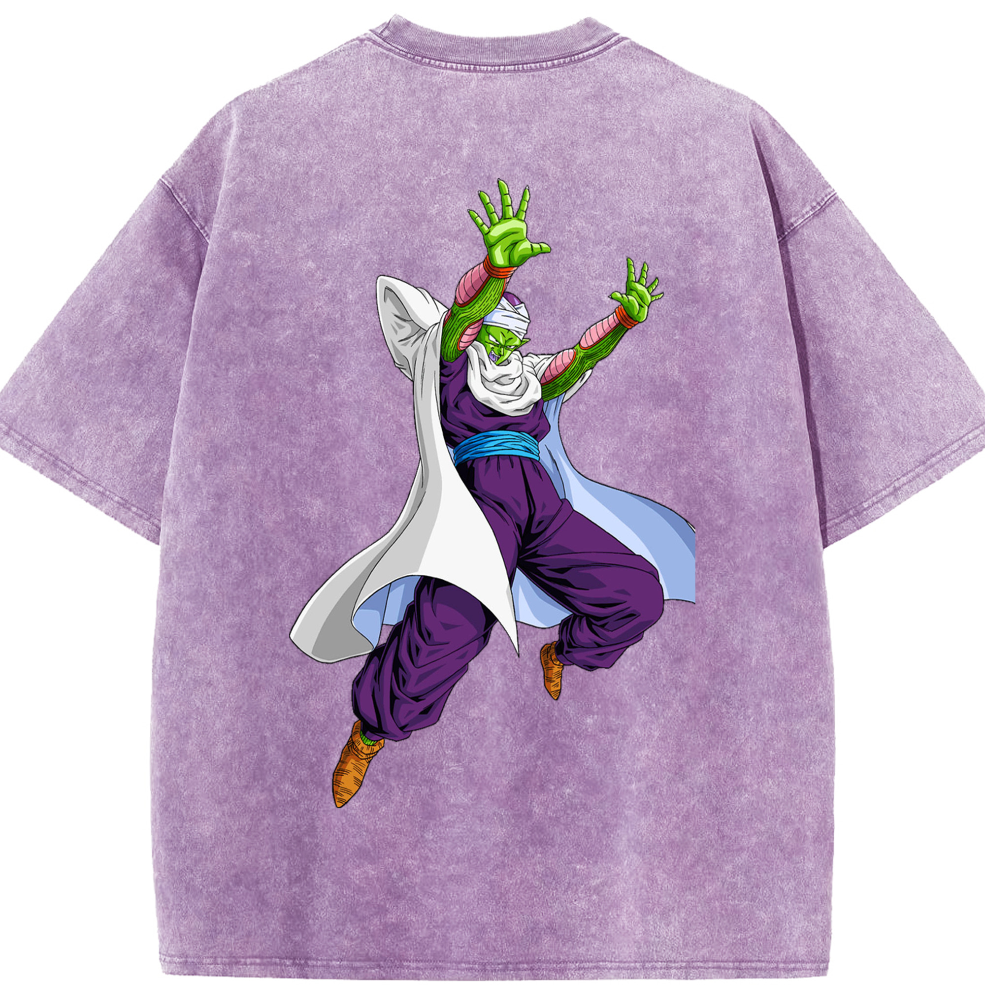 （画像用） ドラゴンボール ピッコロ DRAGON BALL Piccolo 綿100% ヴィンテージ風 半袖Tシャツ（背面プリント）