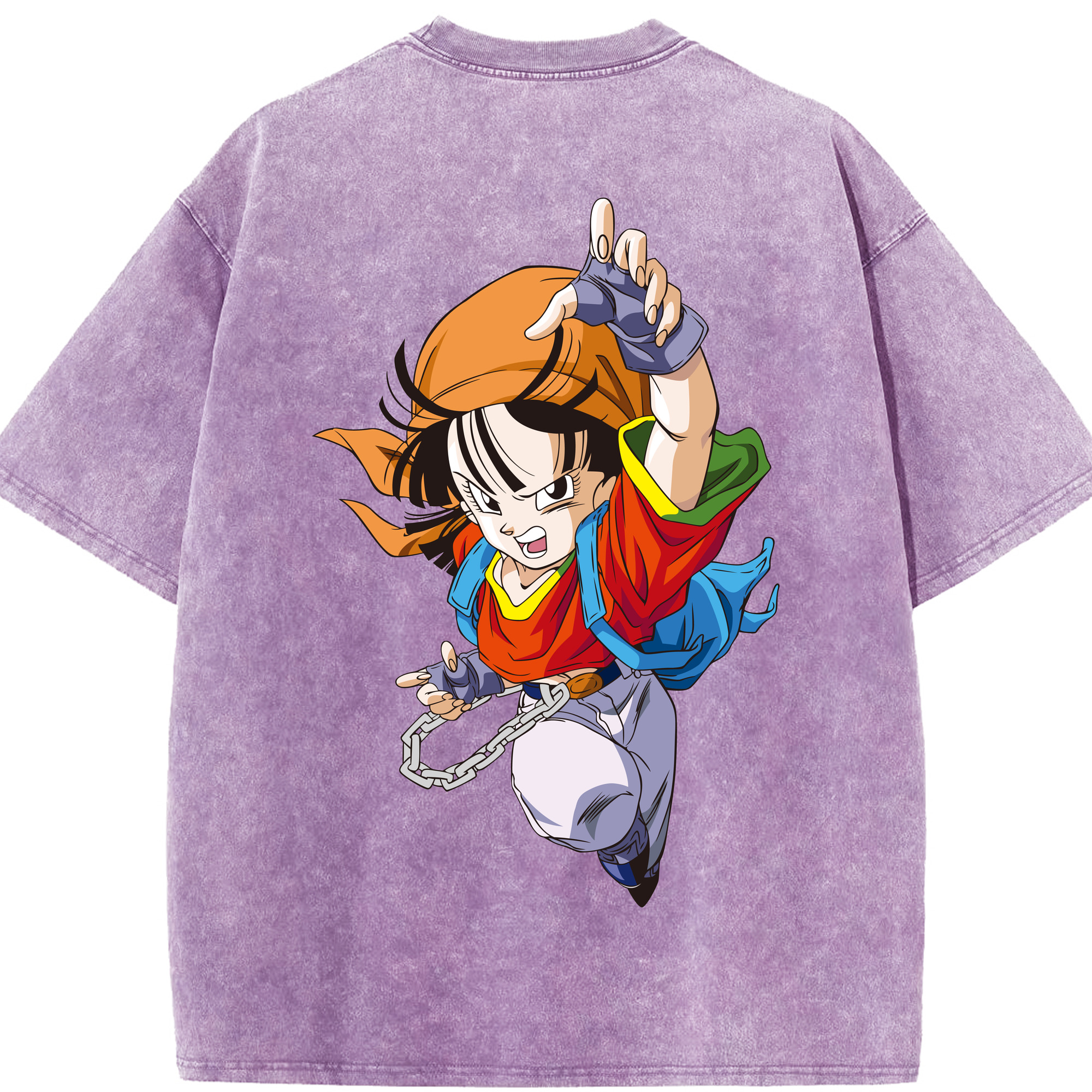 （画像用） ドラゴンボール パン DRAGON BALL Pan 綿100% ヴィンテージ風 半袖Tシャツ（背面プリント）