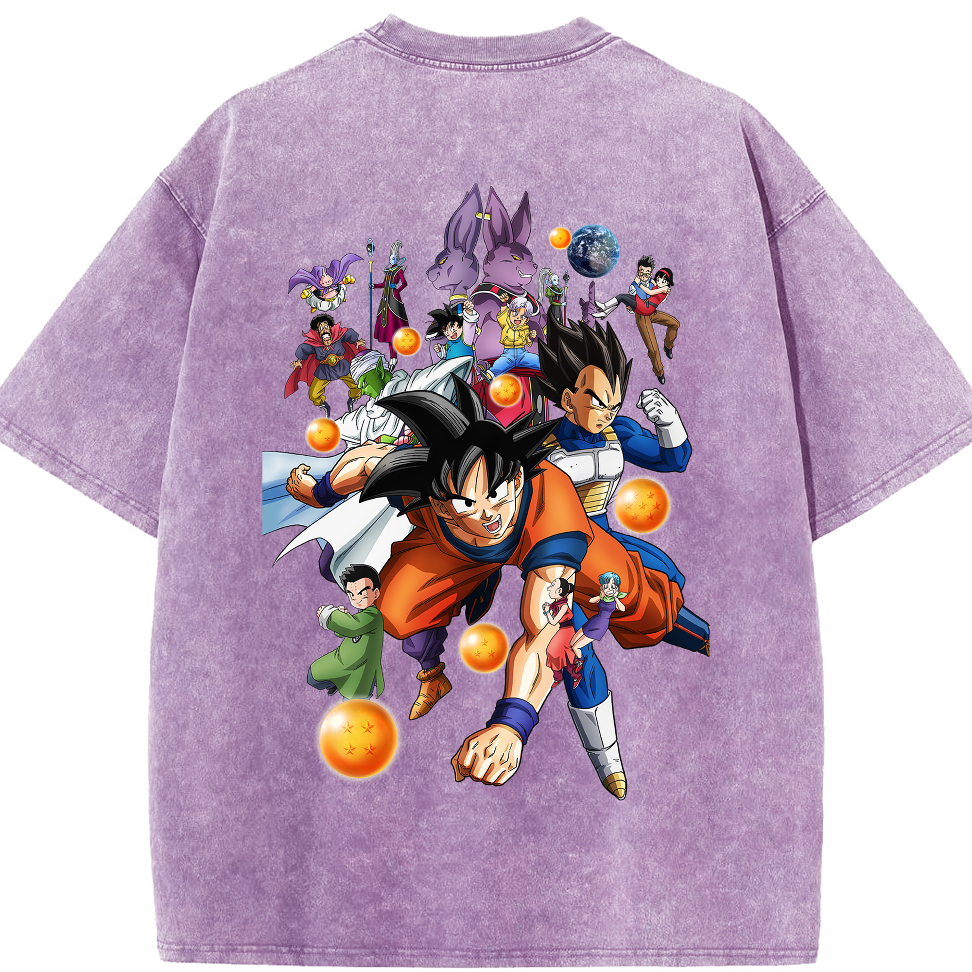 （画像用） ドラゴンボール DRAGON BALL 綿100% ヴィンテージ風 半袖Tシャツ（背面プリント）