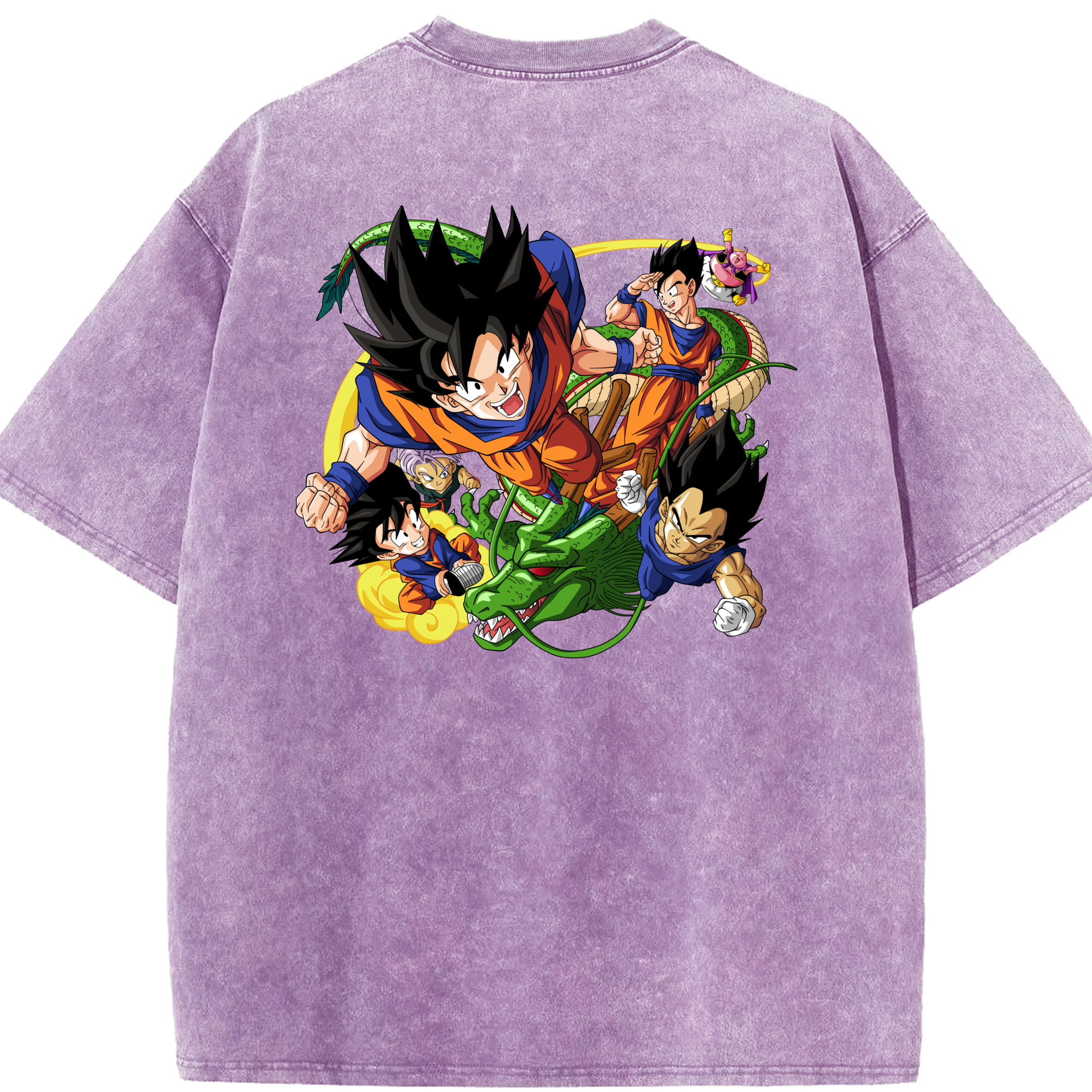 （画像用） ドラゴンボール DRAGON BALL 綿100% ヴィンテージ風 半袖Tシャツ（背面プリント）