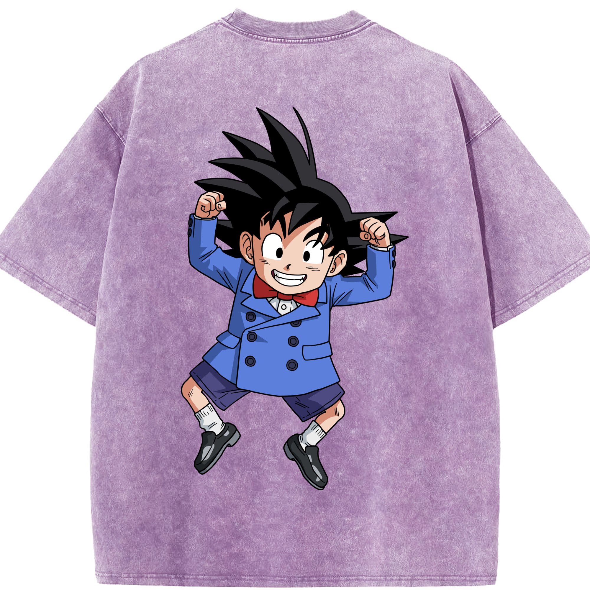 （画像用） ドラゴンボール 孫悟空（そん ごくう）Son Goku カカロット DRAGON BALL Kakarotto 綿100% ヴィンテージ風 半袖Tシャツ（背面プリント）