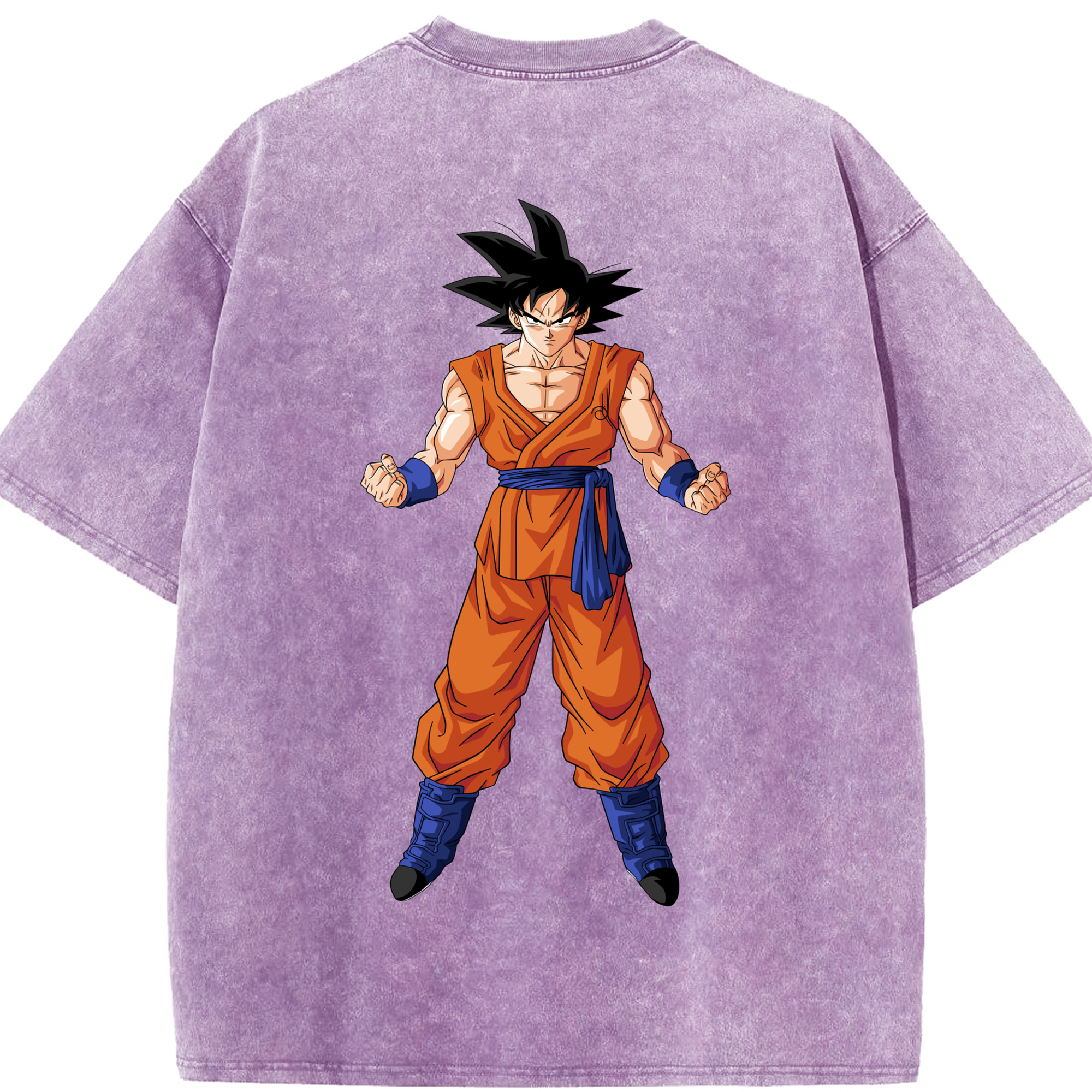 （画像用） ドラゴンボール 孫悟空（そん ごくう）Son Goku カカロット DRAGON BALL Kakarotto 綿100% ヴィンテージ風 半袖Tシャツ（背面プリント）