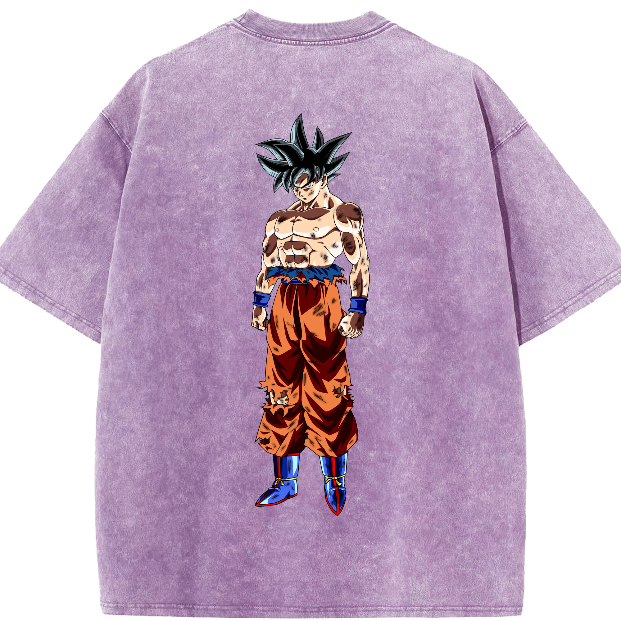 （画像用） ドラゴンボール 孫悟空（そん ごくう）Son Goku カカロット DRAGON BALL Kakarotto 綿100% ヴィンテージ風 半袖Tシャツ（背面プリント）
