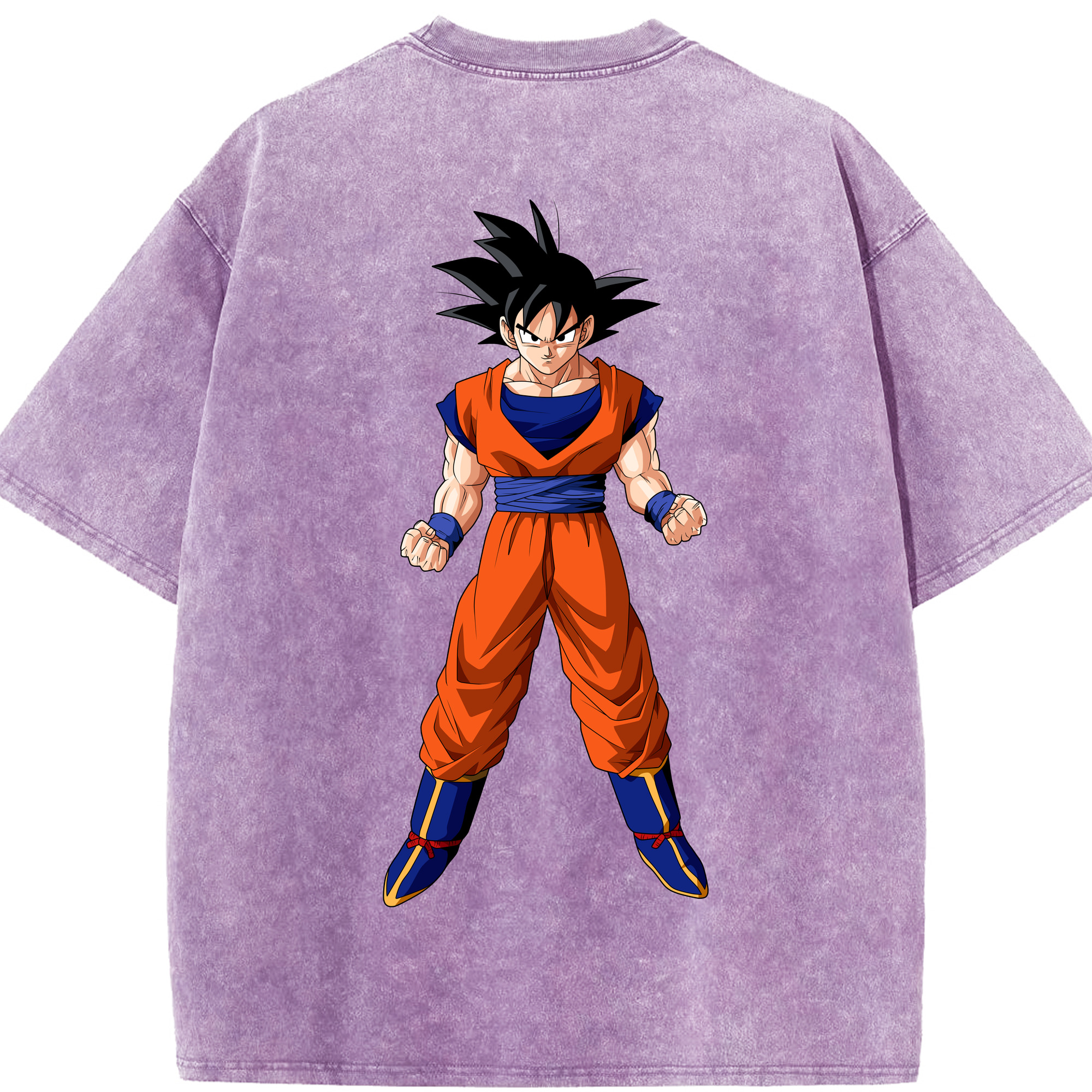 （画像用） ドラゴンボール 孫悟空（そん ごくう）Son Goku カカロット DRAGON BALL Kakarotto 綿100% ヴィンテージ風 半袖Tシャツ（背面プリント）