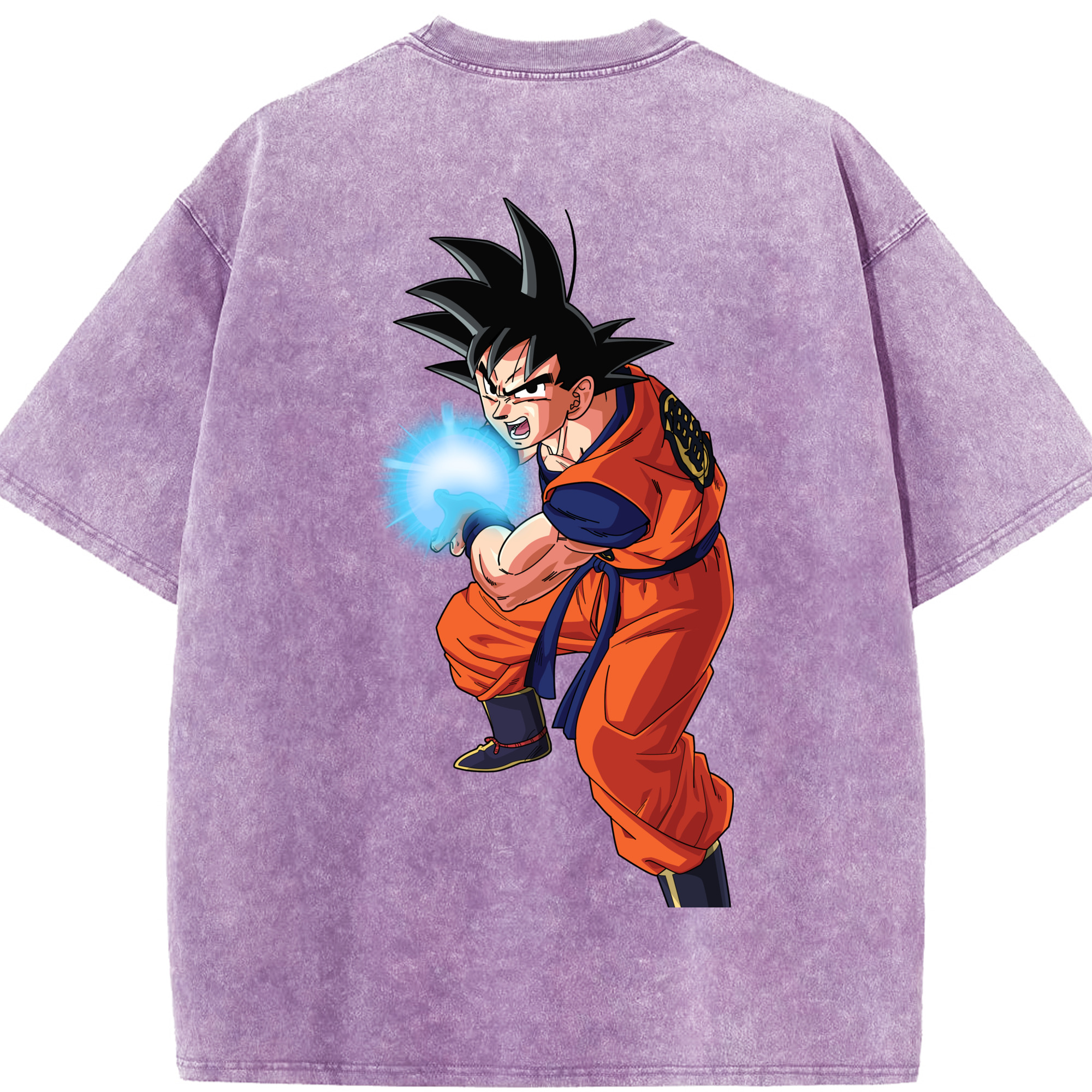 （画像用） ドラゴンボール 孫悟空（そん ごくう）Son Goku カカロット DRAGON BALL Kakarotto 綿100% ヴィンテージ風 半袖Tシャツ（背面プリント）