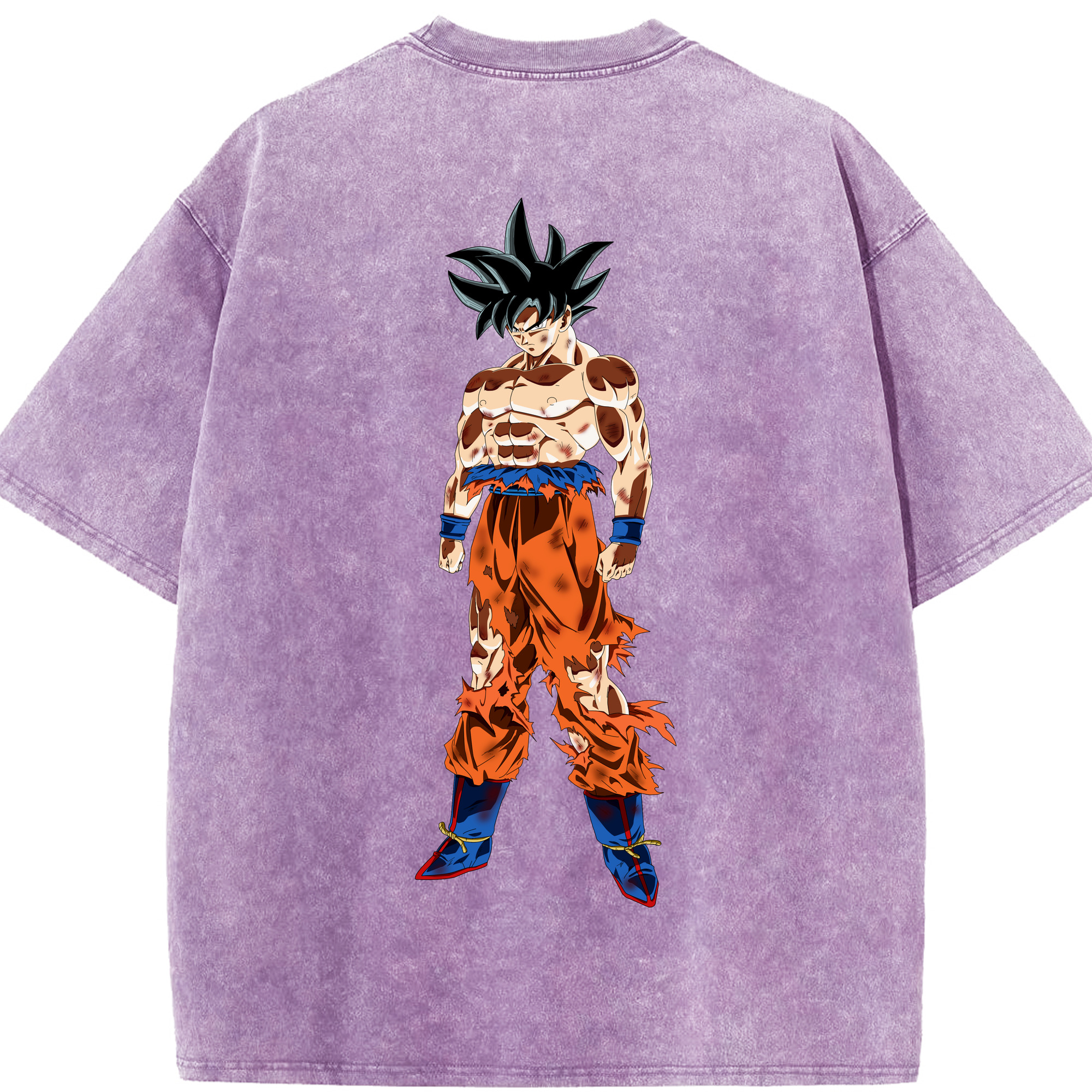 （画像用） ドラゴンボール 孫悟空（そん ごくう）Son Goku カカロット DRAGON BALL Kakarotto 綿100% ヴィンテージ風 半袖Tシャツ（背面プリント）