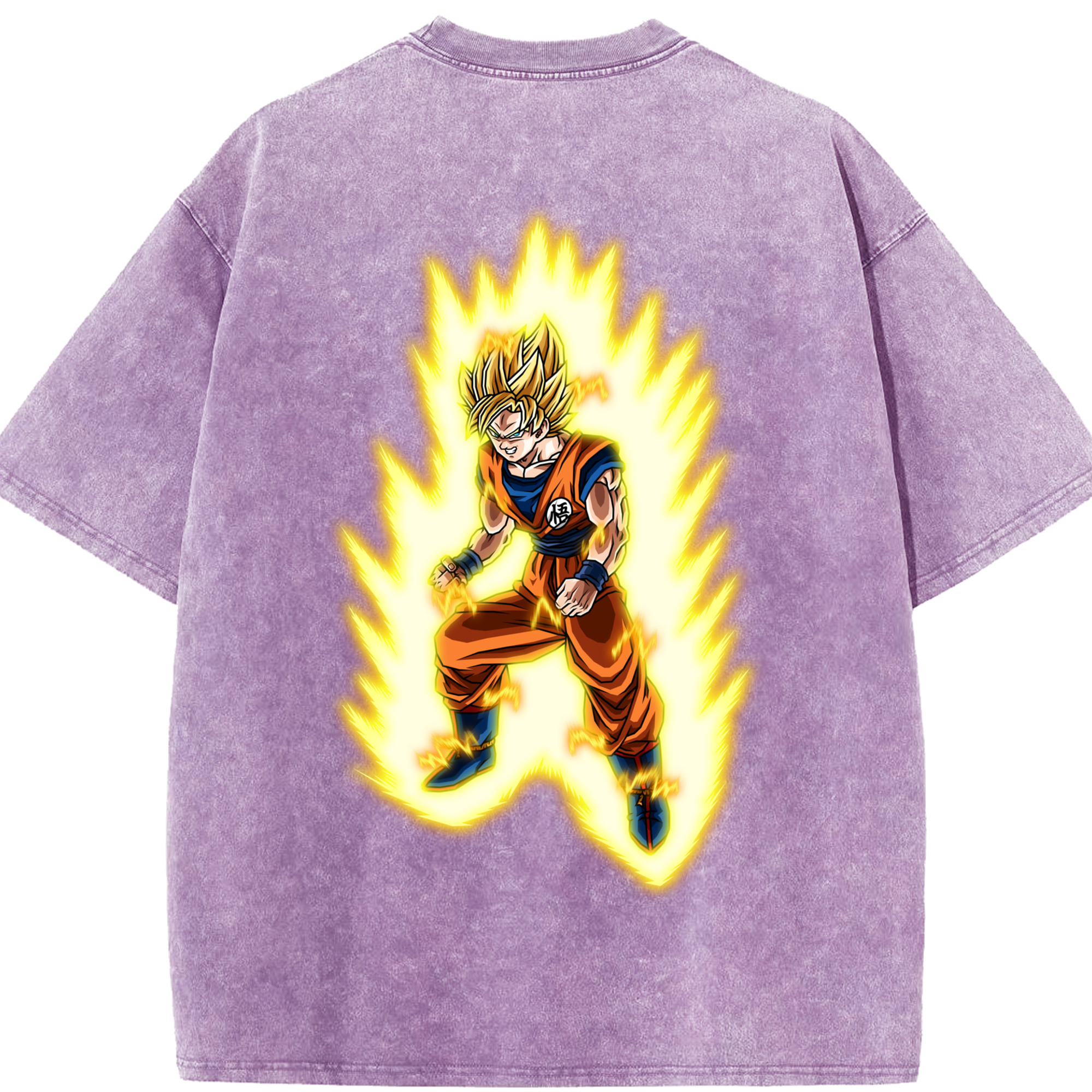 （画像用） ドラゴンボール 孫悟空（そん ごくう）Son Goku カカロット DRAGON BALL Kakarotto 綿100% ヴィンテージ風 半袖Tシャツ（背面プリント）