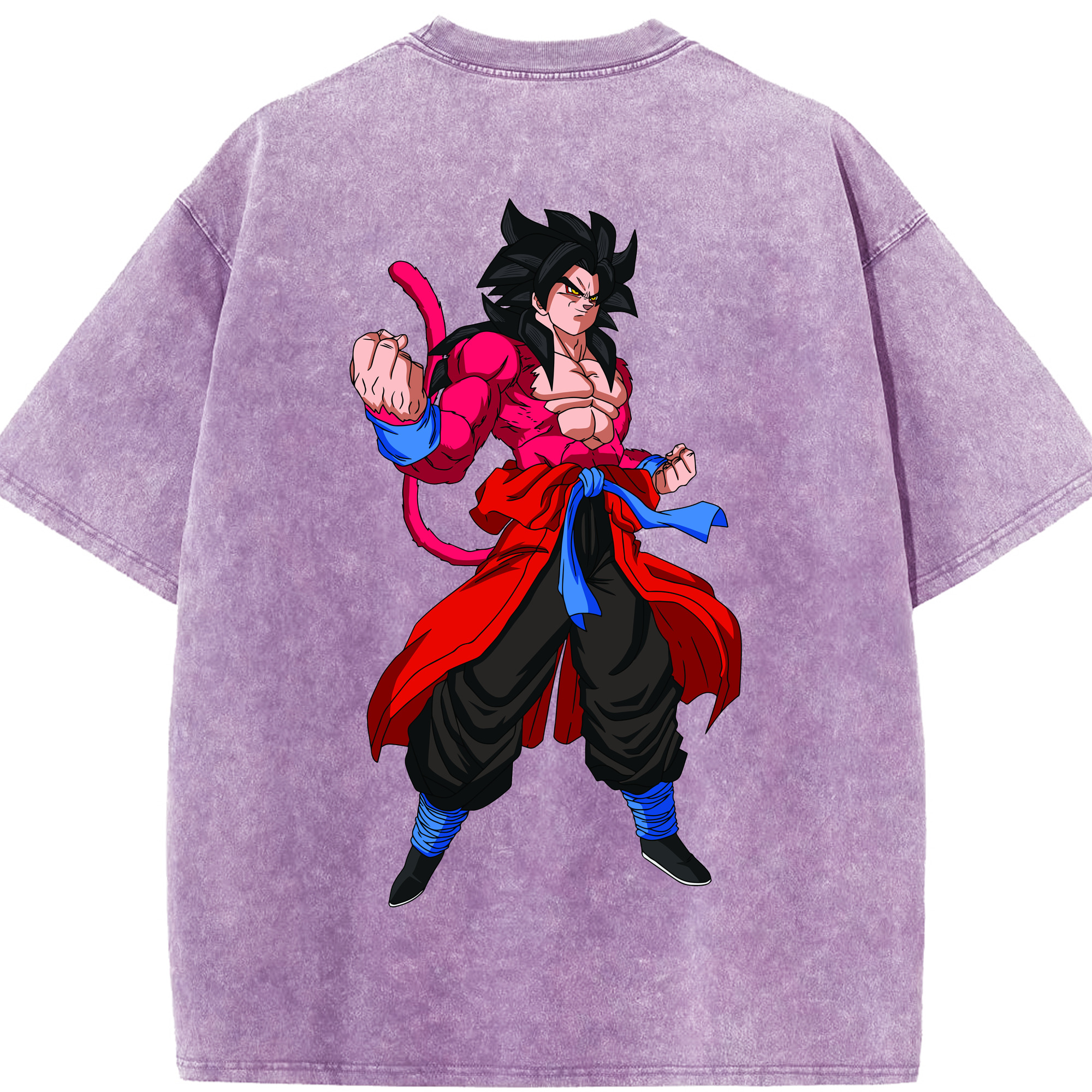 （画像用） ドラゴンボール 孫悟空（そん ごくう）Son Goku カカロット DRAGON BALL Kakarotto 綿100% ヴィンテージ風 半袖Tシャツ（背面プリント）