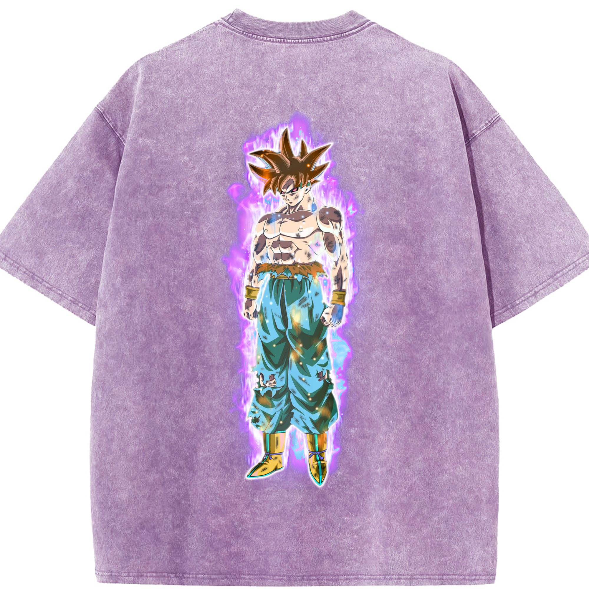 （画像用） ドラゴンボール 孫悟空（そん ごくう）Son Goku カカロット DRAGON BALL Kakarotto 綿100% ヴィンテージ風 半袖Tシャツ（背面プリント）