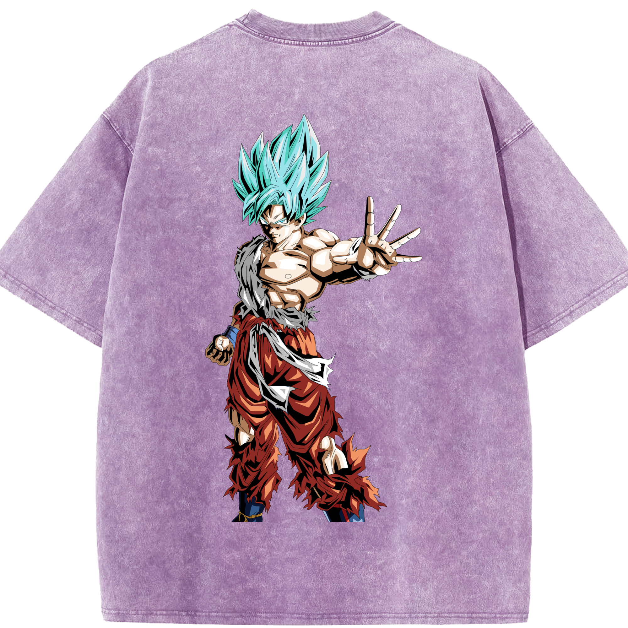 （画像用） ドラゴンボール 孫悟空（そん ごくう）Son Goku カカロット DRAGON BALL Kakarotto 綿100% ヴィンテージ風 半袖Tシャツ（背面プリント）
