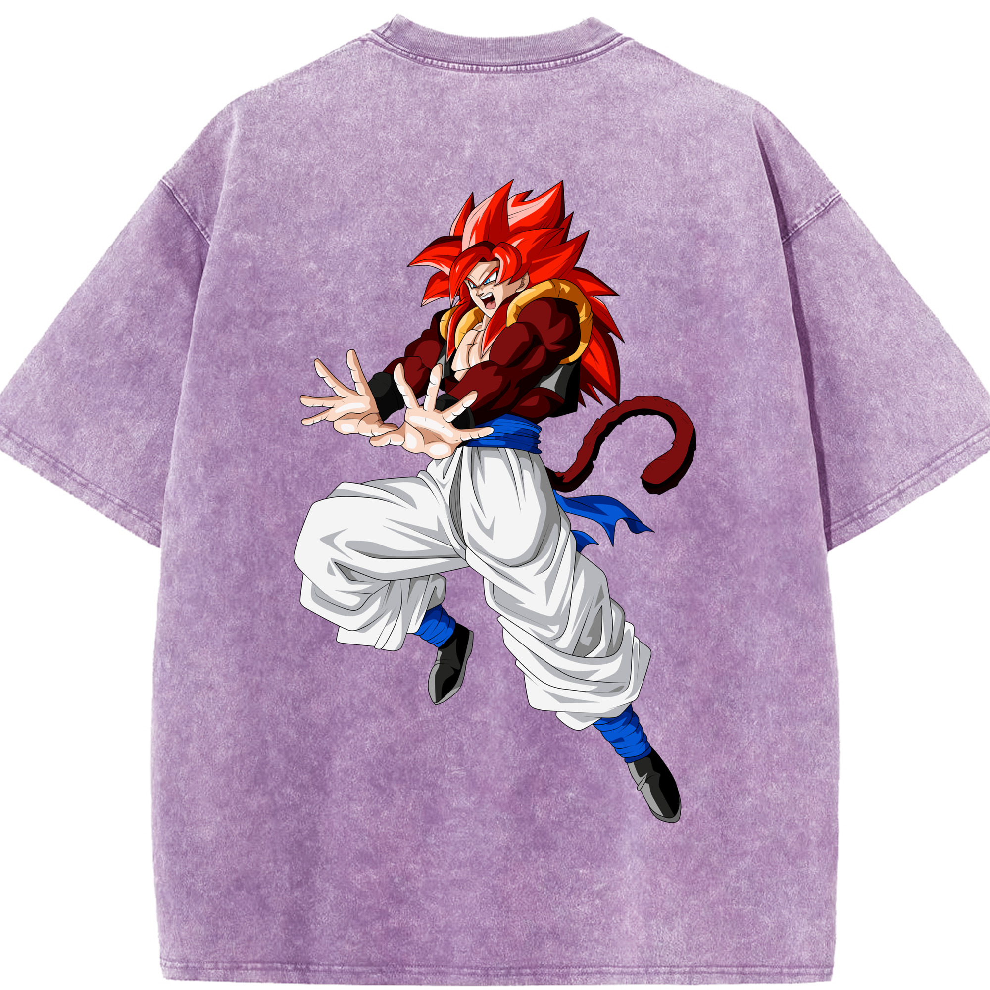 （画像用） ドラゴンボール 孫悟空（そん ごくう）Son Goku カカロット DRAGON BALL Kakarotto 綿100% ヴィンテージ風 半袖Tシャツ（背面プリント）