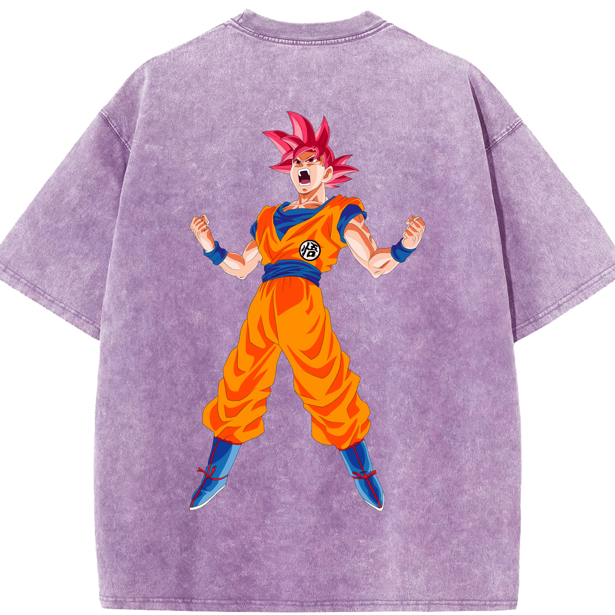 （画像用） ドラゴンボール 孫悟空（そん ごくう）Son Goku カカロット DRAGON BALL Kakarotto 綿100% ヴィンテージ風 半袖Tシャツ（背面プリント）