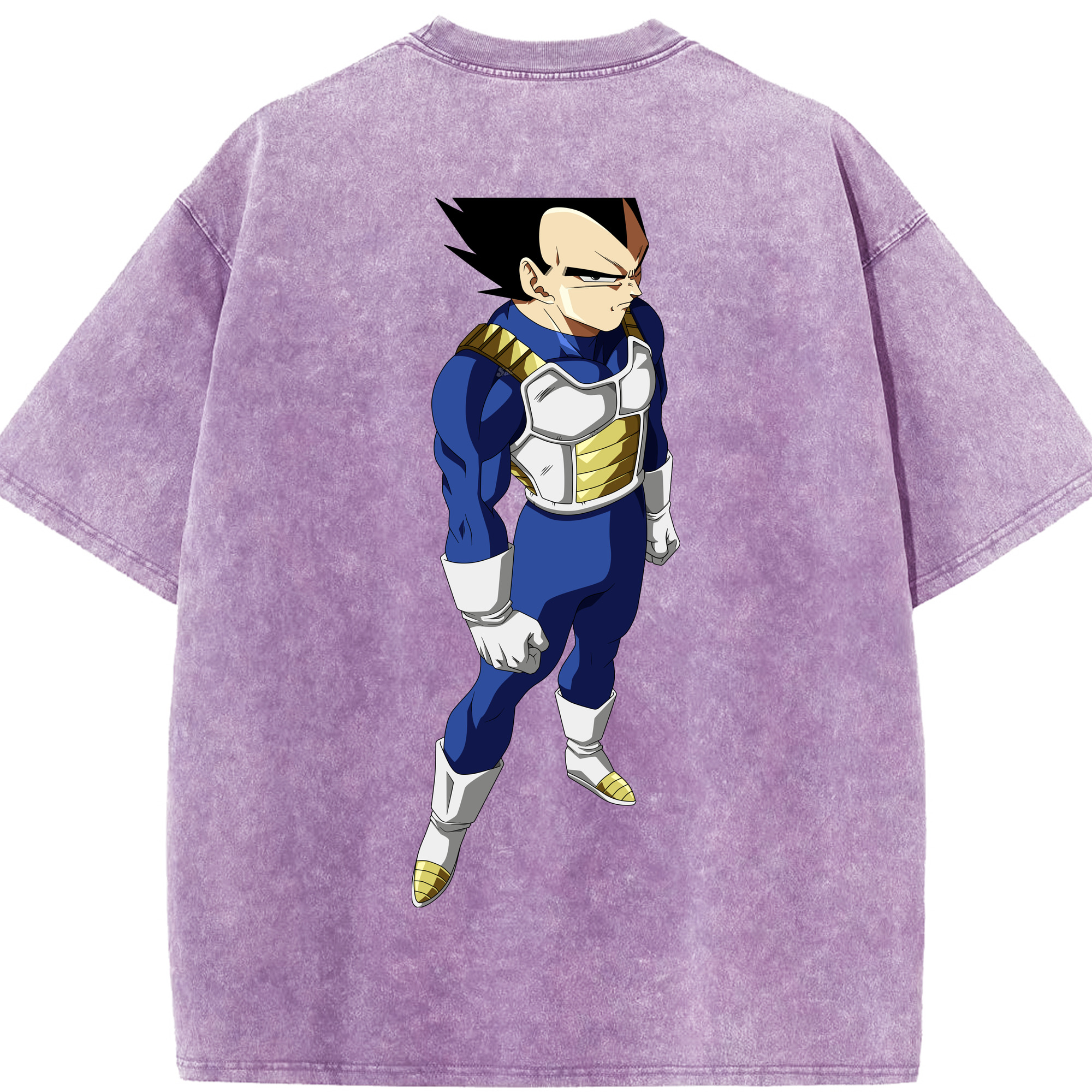 （画像用） ドラゴンボール ベジータ四世（Bejīta Yonsei）DRAGON BALL Vegeta IV 綿100% ヴィンテージ風 半袖Tシャツ（背面プリント）
