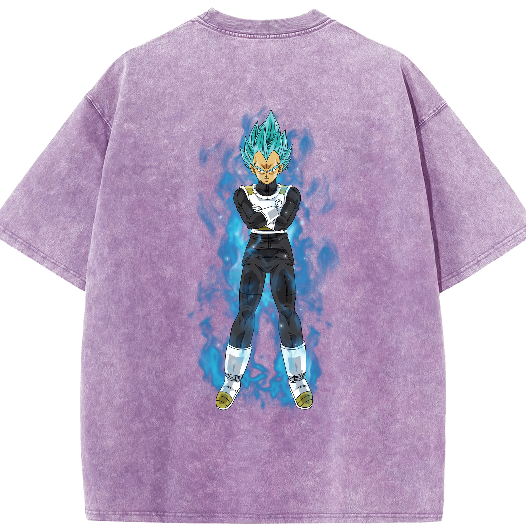 （画像用） ドラゴンボール ベジータ四世（Bejīta Yonsei）DRAGON BALL Vegeta IV 綿100% ヴィンテージ風 半袖Tシャツ（背面プリント）