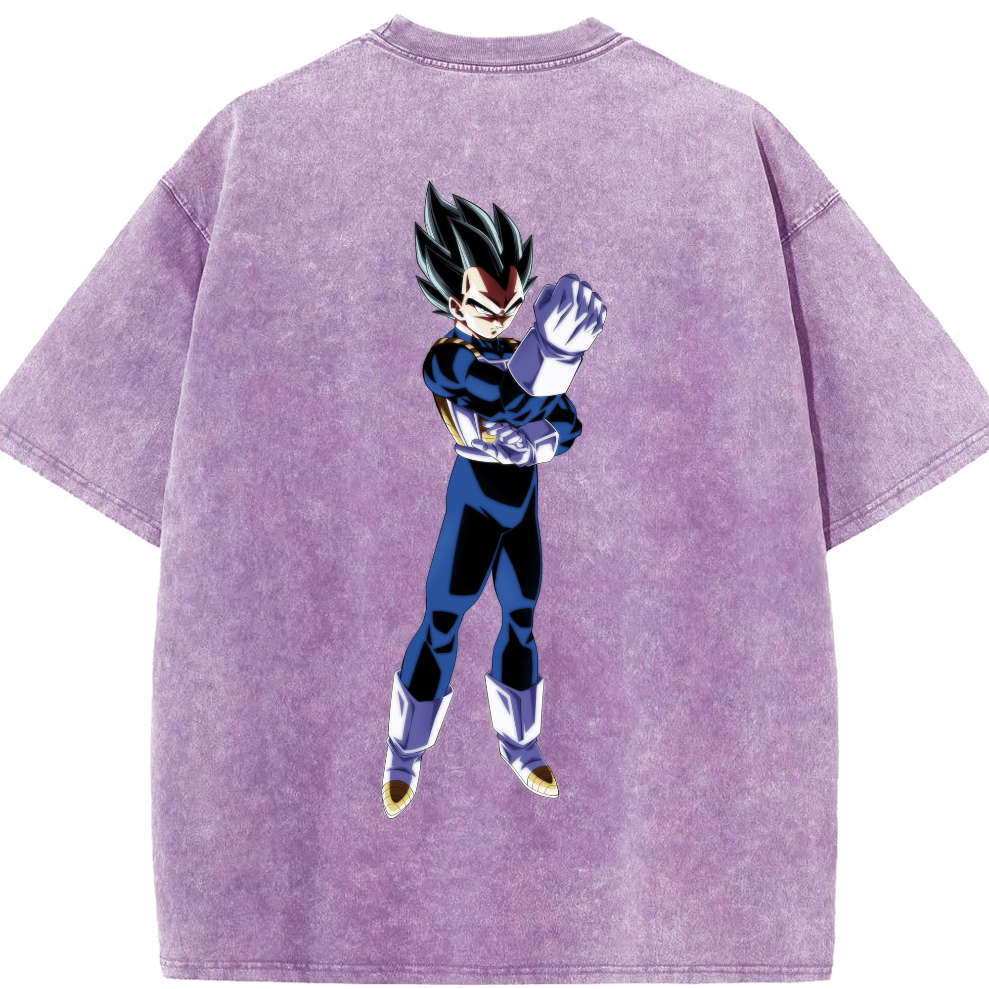 （画像用） ドラゴンボール ベジータ四世（Bejīta Yonsei）DRAGON BALL Vegeta IV 綿100% ヴィンテージ風 半袖Tシャツ（背面プリント）