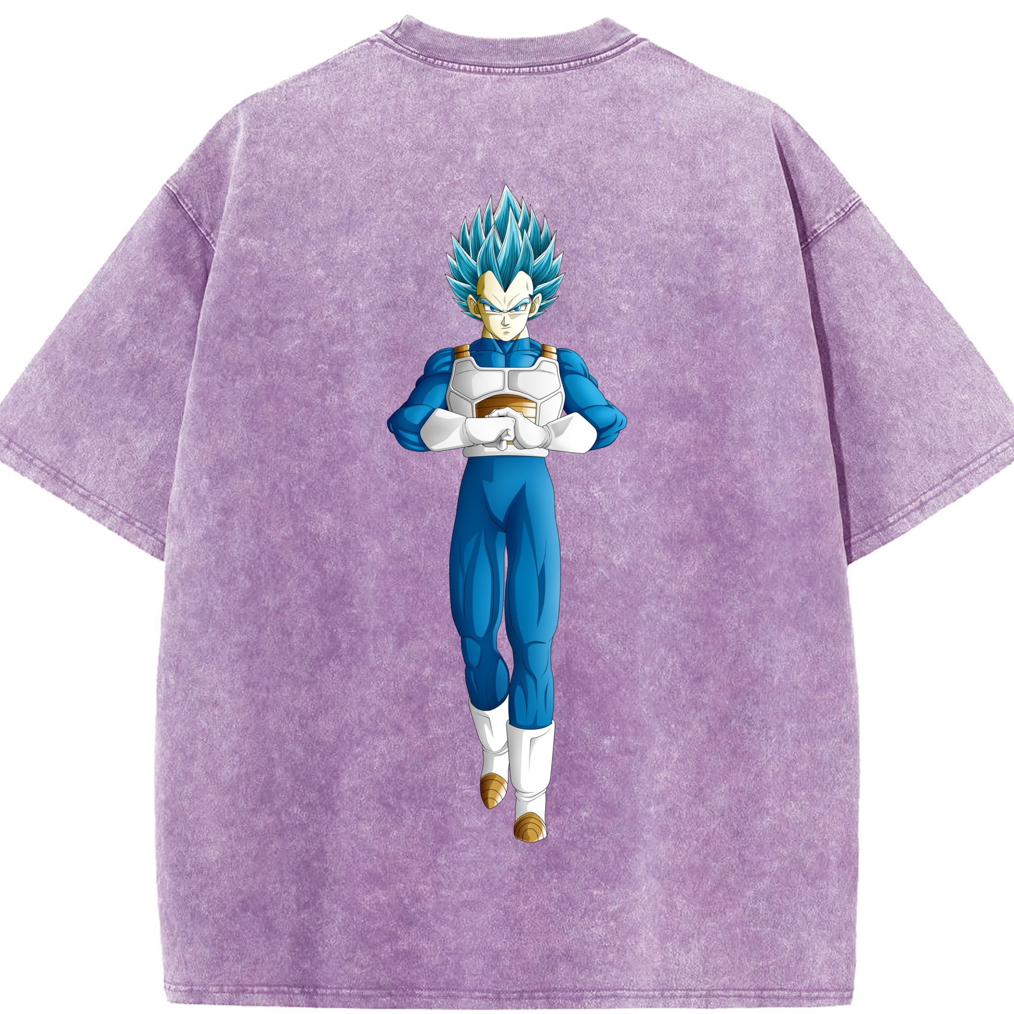 （画像用） ドラゴンボール ベジータ四世（Bejīta Yonsei）DRAGON BALL Vegeta IV 綿100% ヴィンテージ風 半袖Tシャツ（背面プリント）