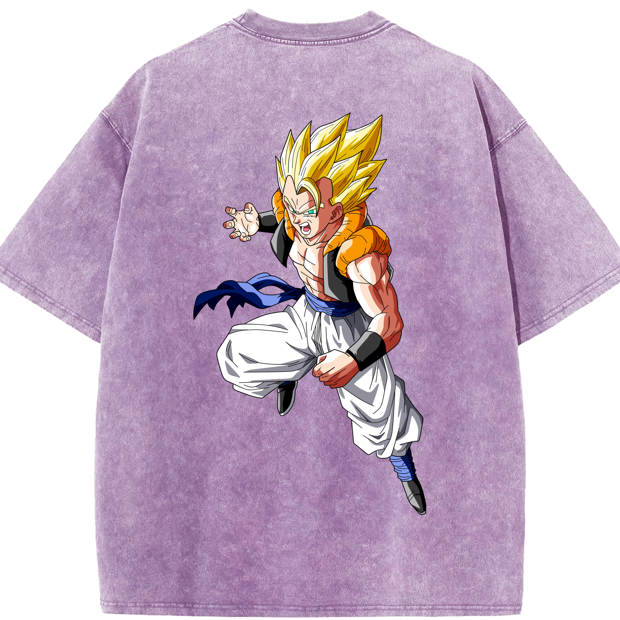 （画像用） ドラゴンボール ベジータ四世（Bejīta Yonsei）DRAGON BALL Vegeta IV 綿100% ヴィンテージ風 半袖Tシャツ（背面プリント）
