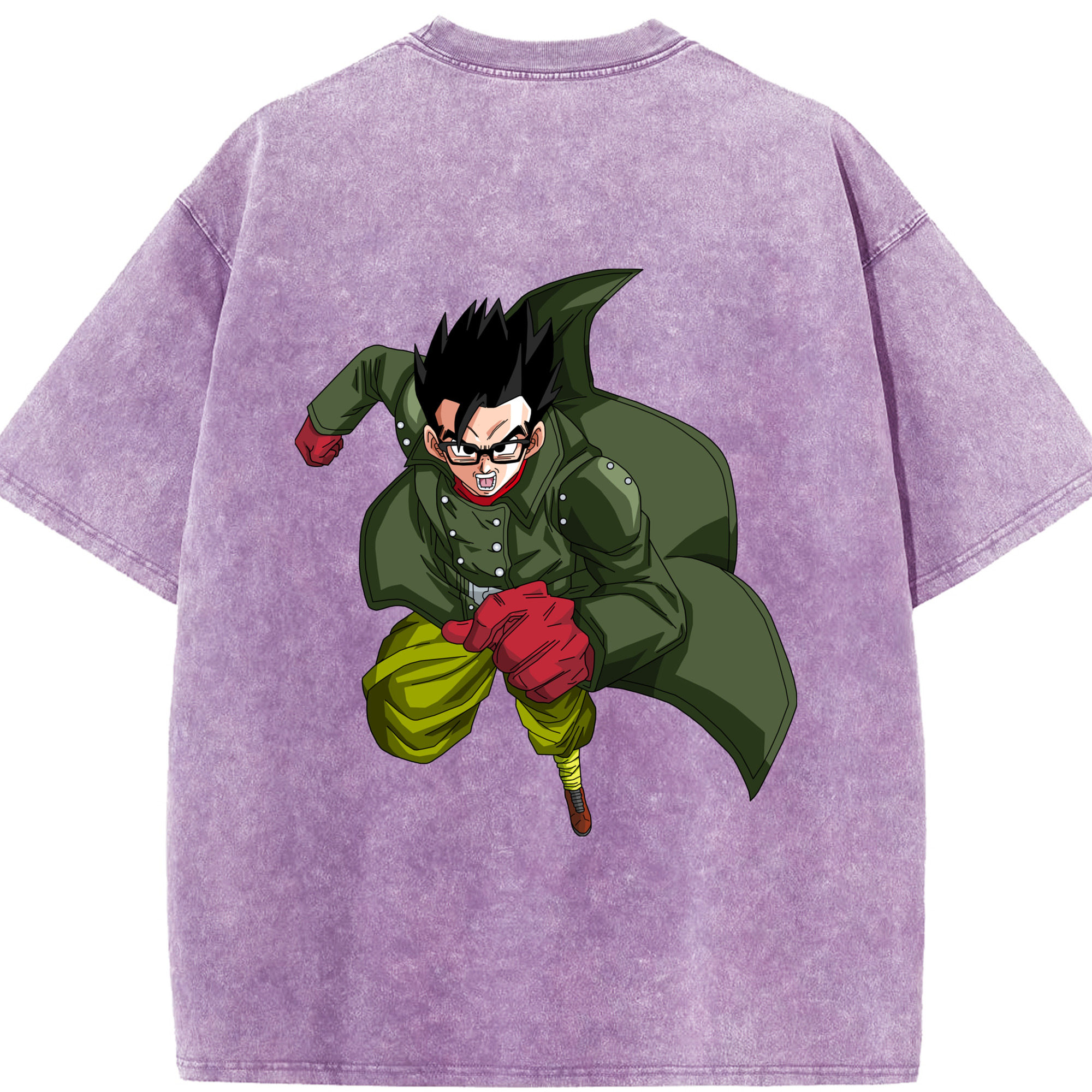 （画像用） ドラゴンボール 孫 悟飯（そんごはん）DRAGON BALL Son Gohan 綿100% ヴィンテージ風 半袖Tシャツ（背面プリント）