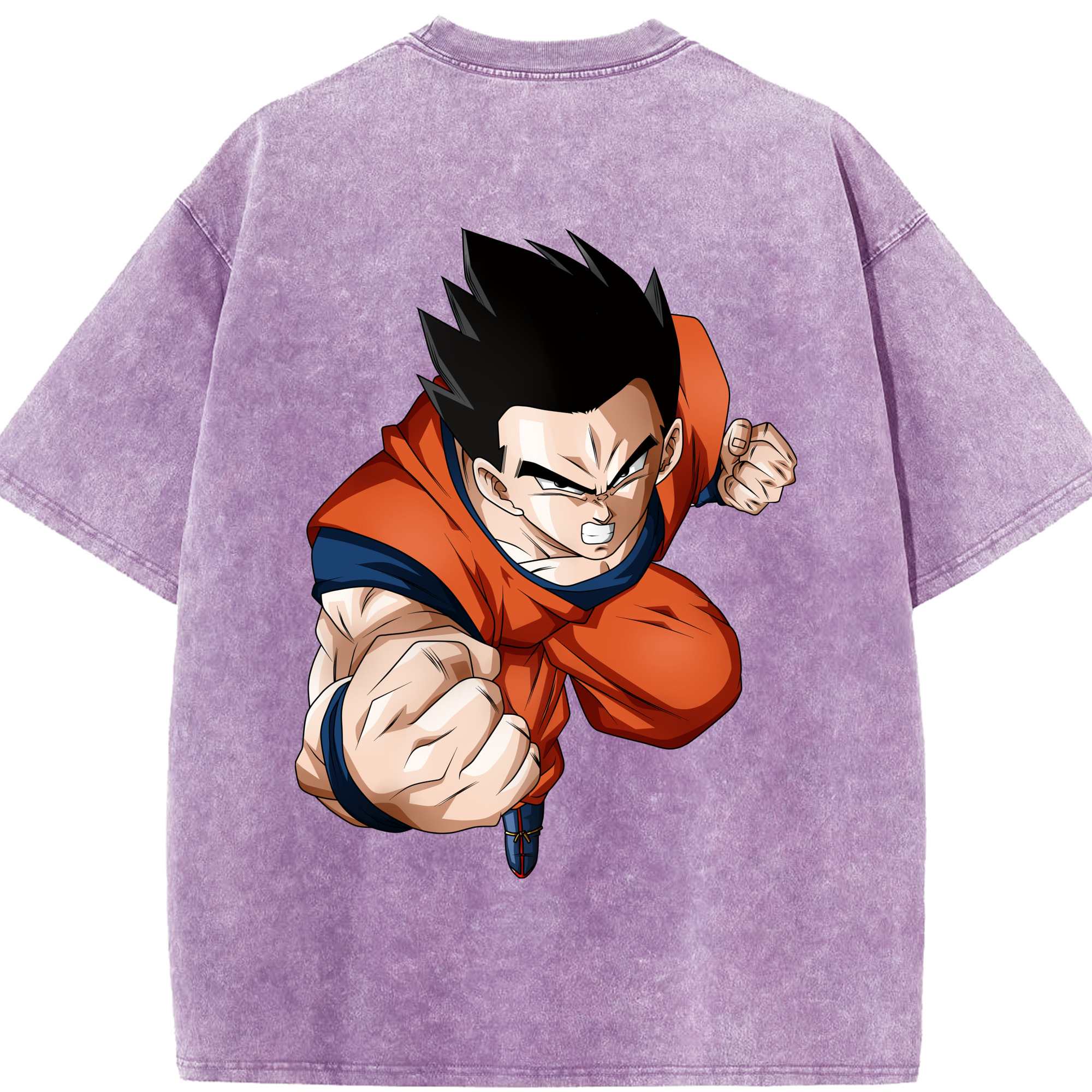 （画像用） ドラゴンボール 孫 悟飯（そんごはん）DRAGON BALL Son Gohan 綿100% ヴィンテージ風 半袖Tシャツ（背面プリント）