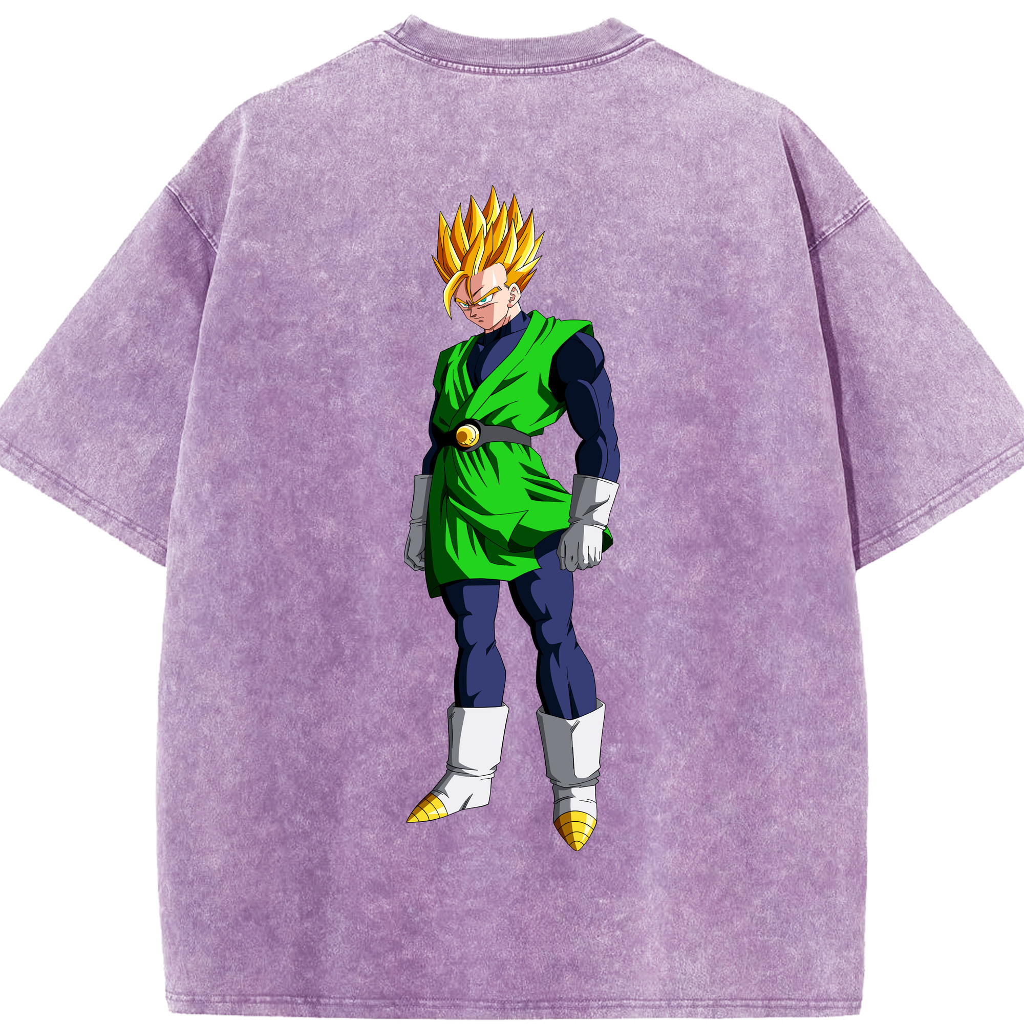 （画像用） ドラゴンボール 孫 悟飯（そんごはん）DRAGON BALL Son Gohan 綿100% ヴィンテージ風 半袖Tシャツ（背面プリント）
