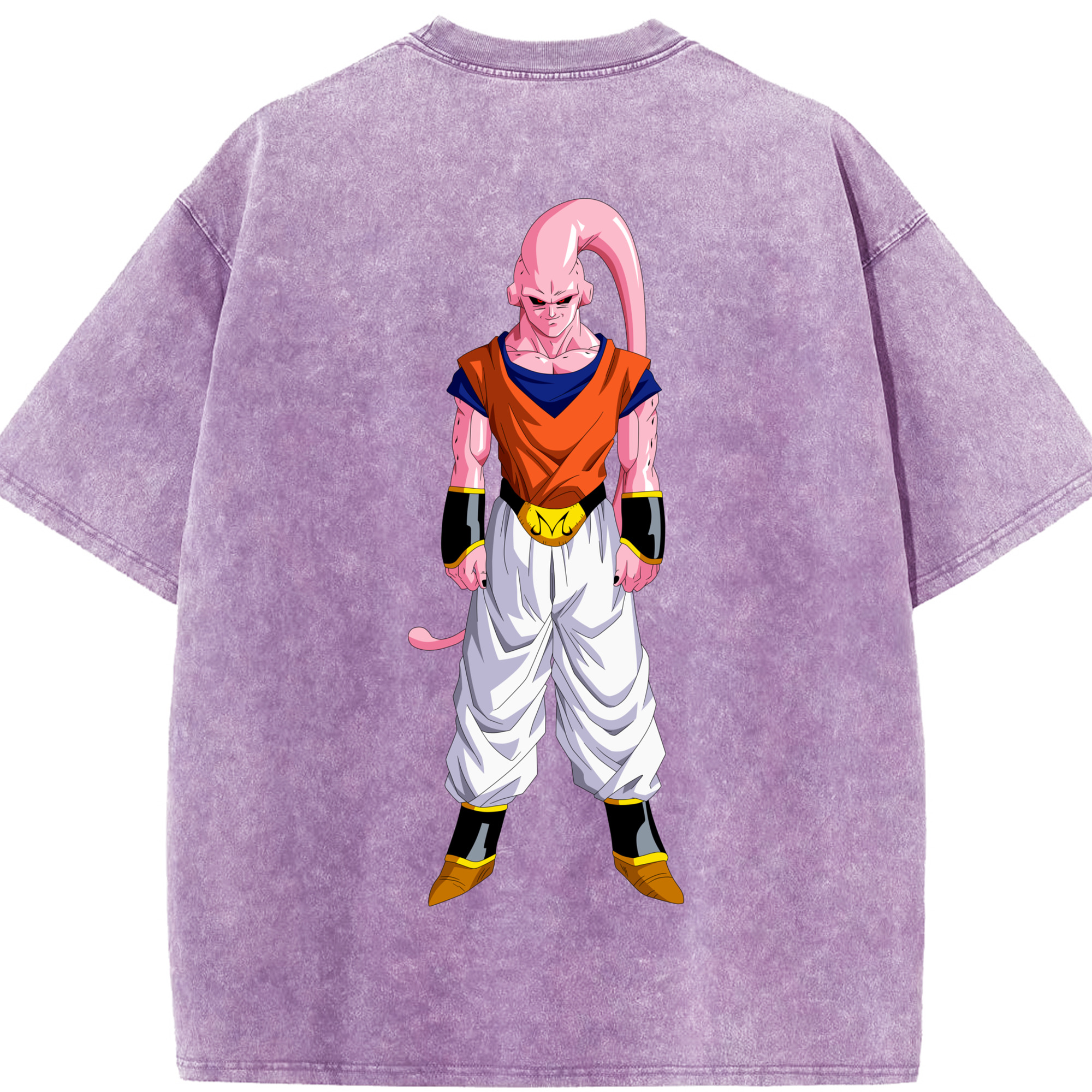 （画像用） ドラゴンボール 魔人ブウ DRAGON BALL Majin Buu 綿100% ヴィンテージ風 半袖Tシャツ（背面プリント）