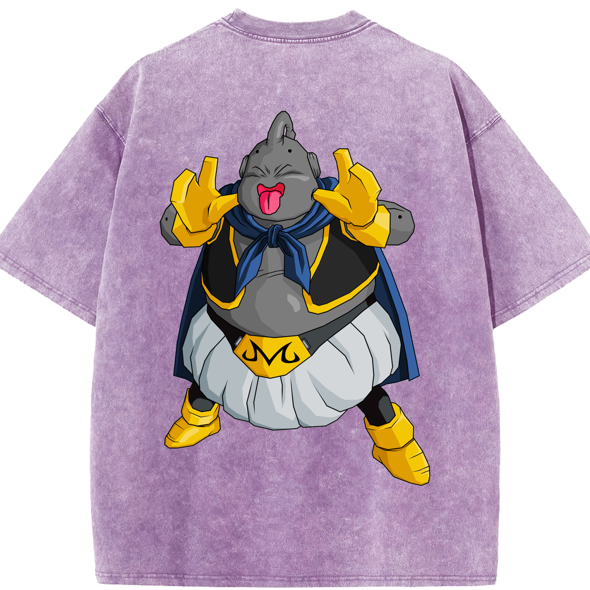 （画像用） ドラゴンボール 魔人ブウ DRAGON BALL Majin Buu 綿100% ヴィンテージ風 半袖Tシャツ（背面プリント）