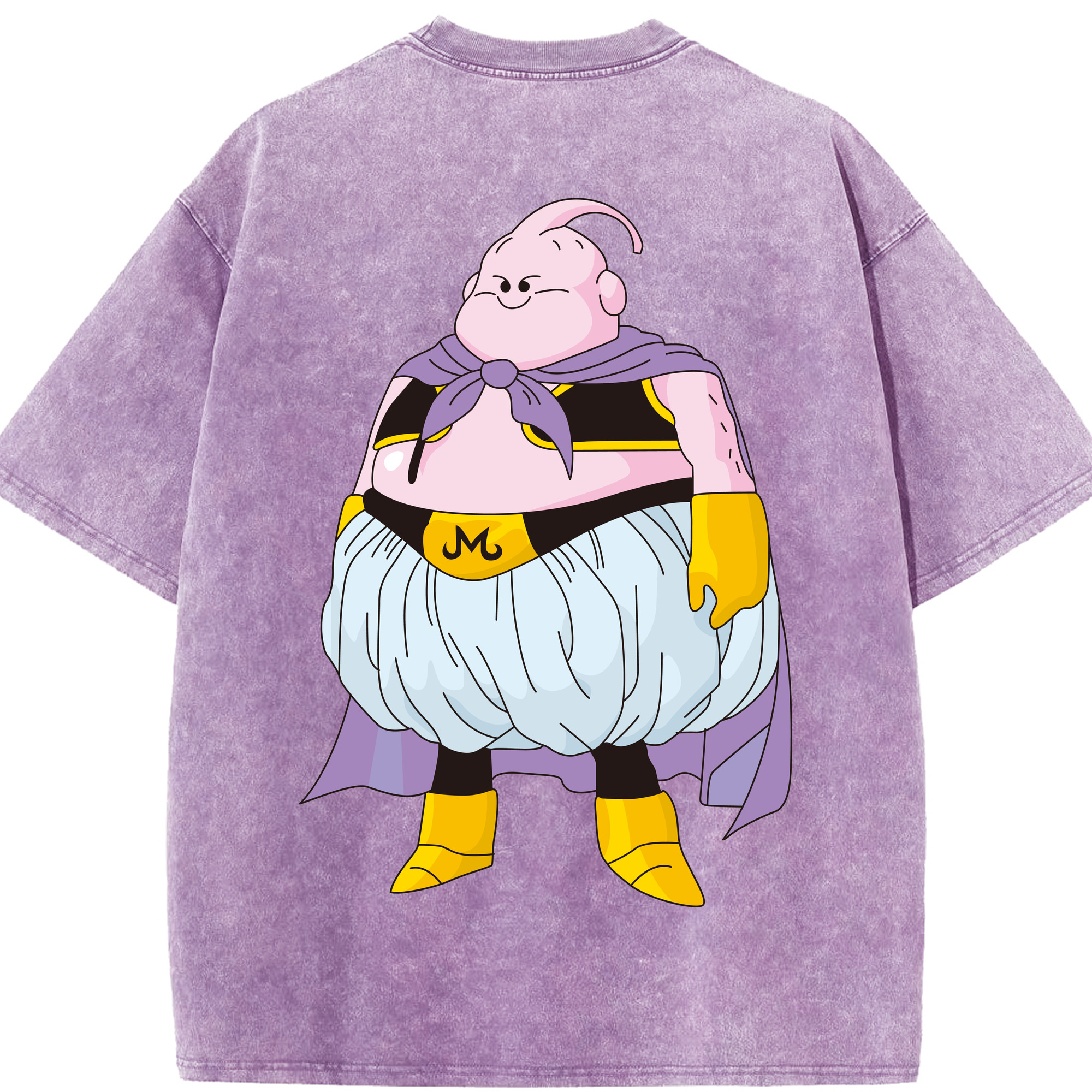 （画像用） ドラゴンボール 魔人ブウ DRAGON BALL Majin Buu 綿100% ヴィンテージ風 半袖Tシャツ（背面プリント）