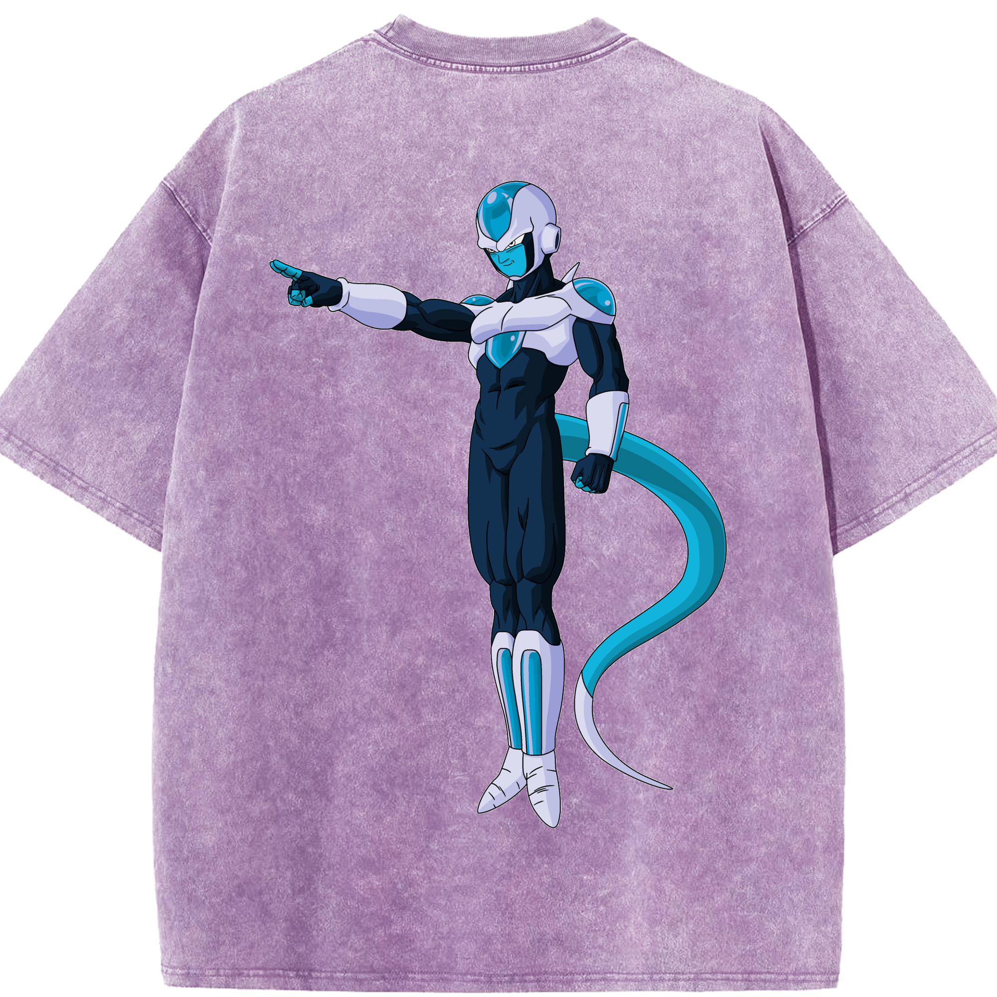 （画像用） ドラゴンボール フリーザ DRAGON BALL Frieza 綿100% ヴィンテージ風 半袖Tシャツ（背面プリント）