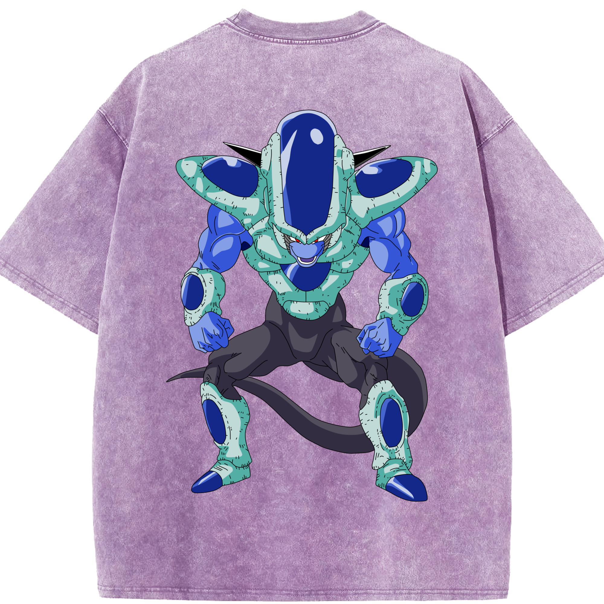 （画像用） ドラゴンボール フリーザ DRAGON BALL Frieza 綿100% ヴィンテージ風 半袖Tシャツ（背面プリント）