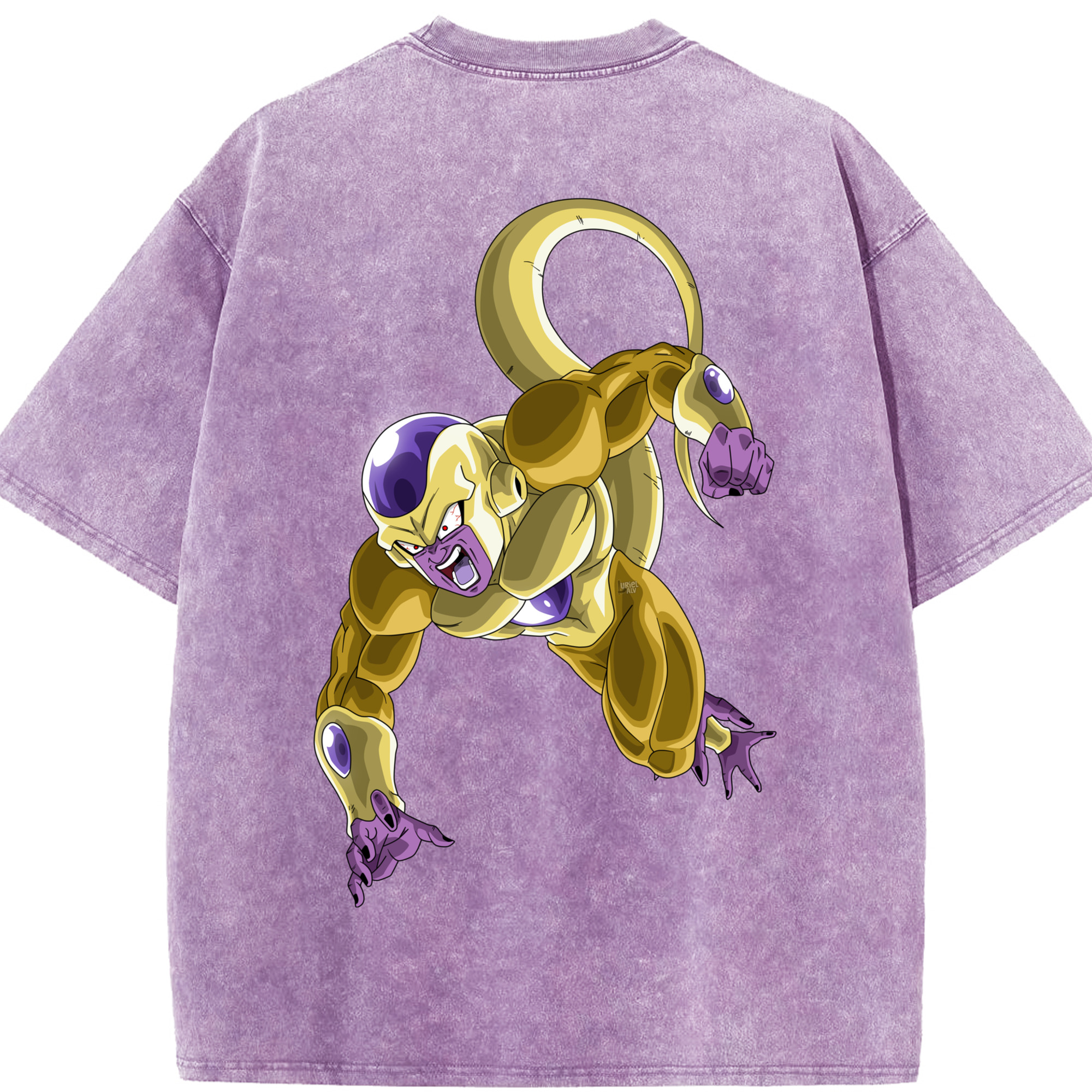 （画像用） ドラゴンボール フリーザ DRAGON BALL Frieza 綿100% ヴィンテージ風 半袖Tシャツ（背面プリント）