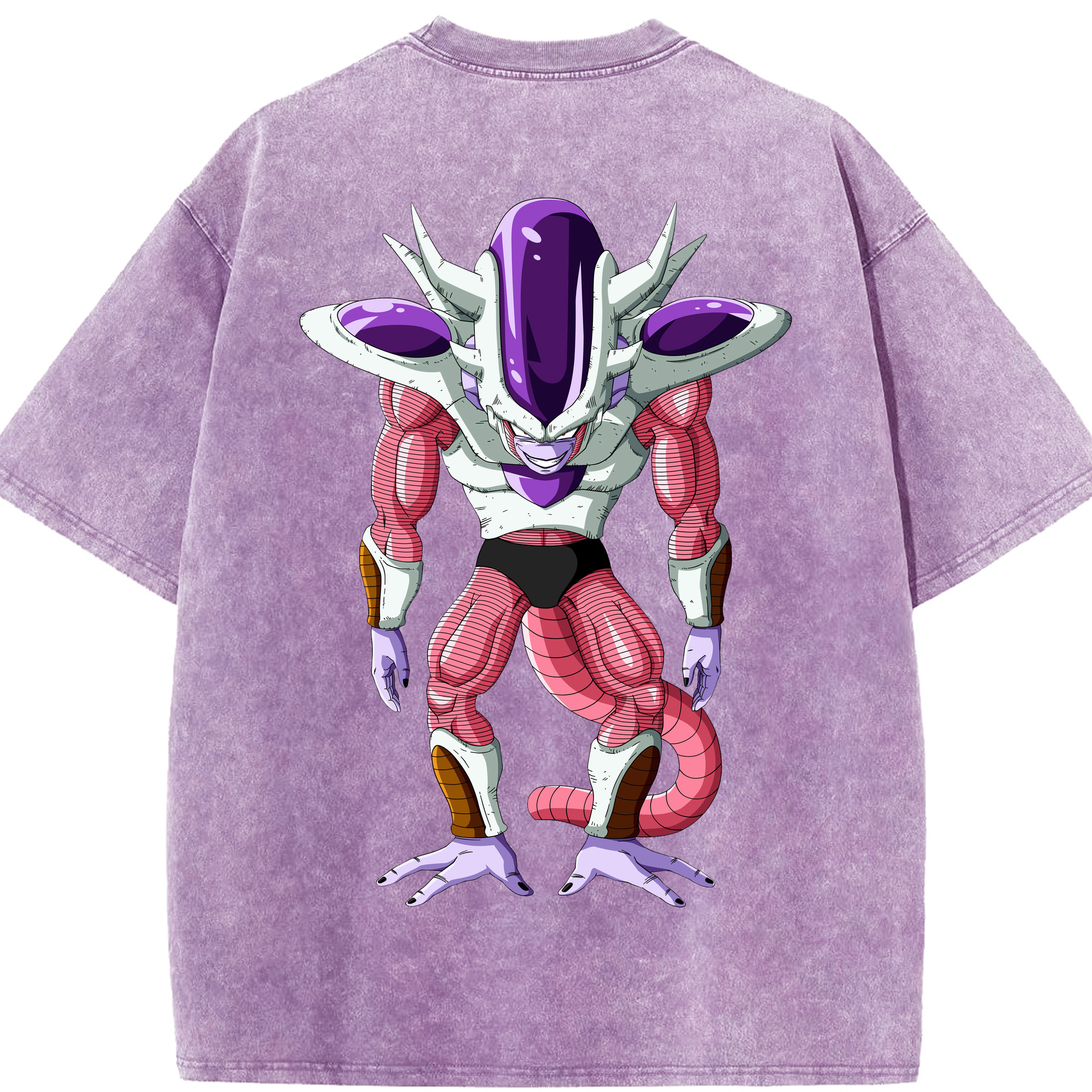 （画像用） ドラゴンボール フリーザ DRAGON BALL Frieza 綿100% ヴィンテージ風 半袖Tシャツ（背面プリント）