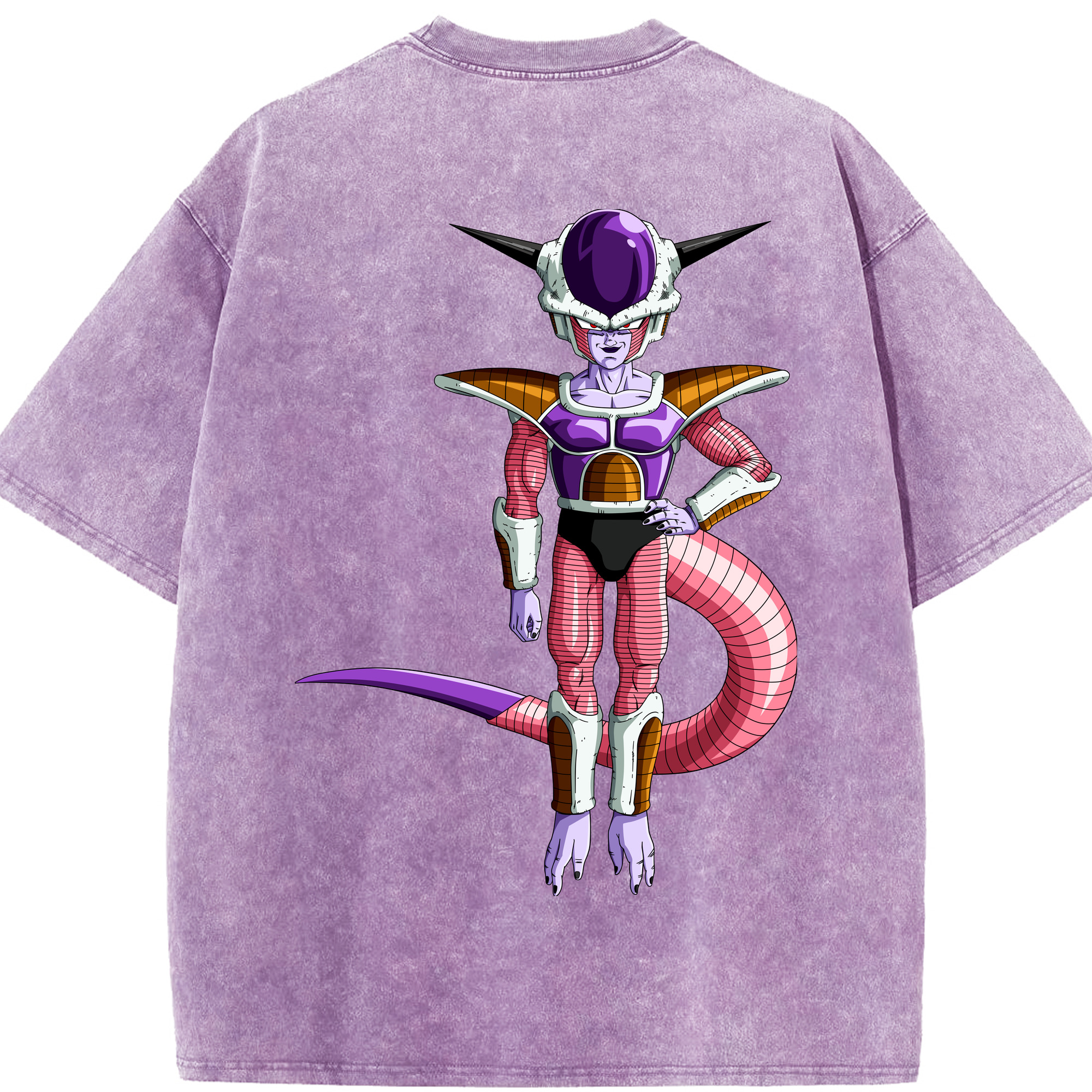 （画像用） ドラゴンボール フリーザ DRAGON BALL Frieza 綿100% ヴィンテージ風 半袖Tシャツ（背面プリント）