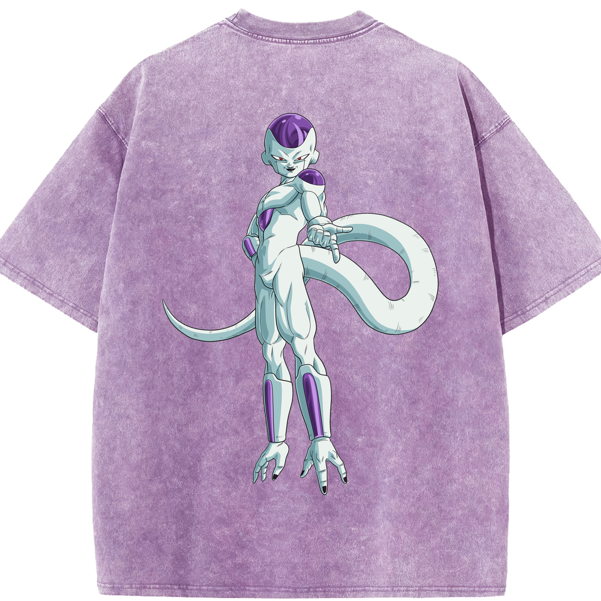 （画像用） ドラゴンボール フリーザ DRAGON BALL Frieza 綿100% ヴィンテージ風 半袖Tシャツ（背面プリント）