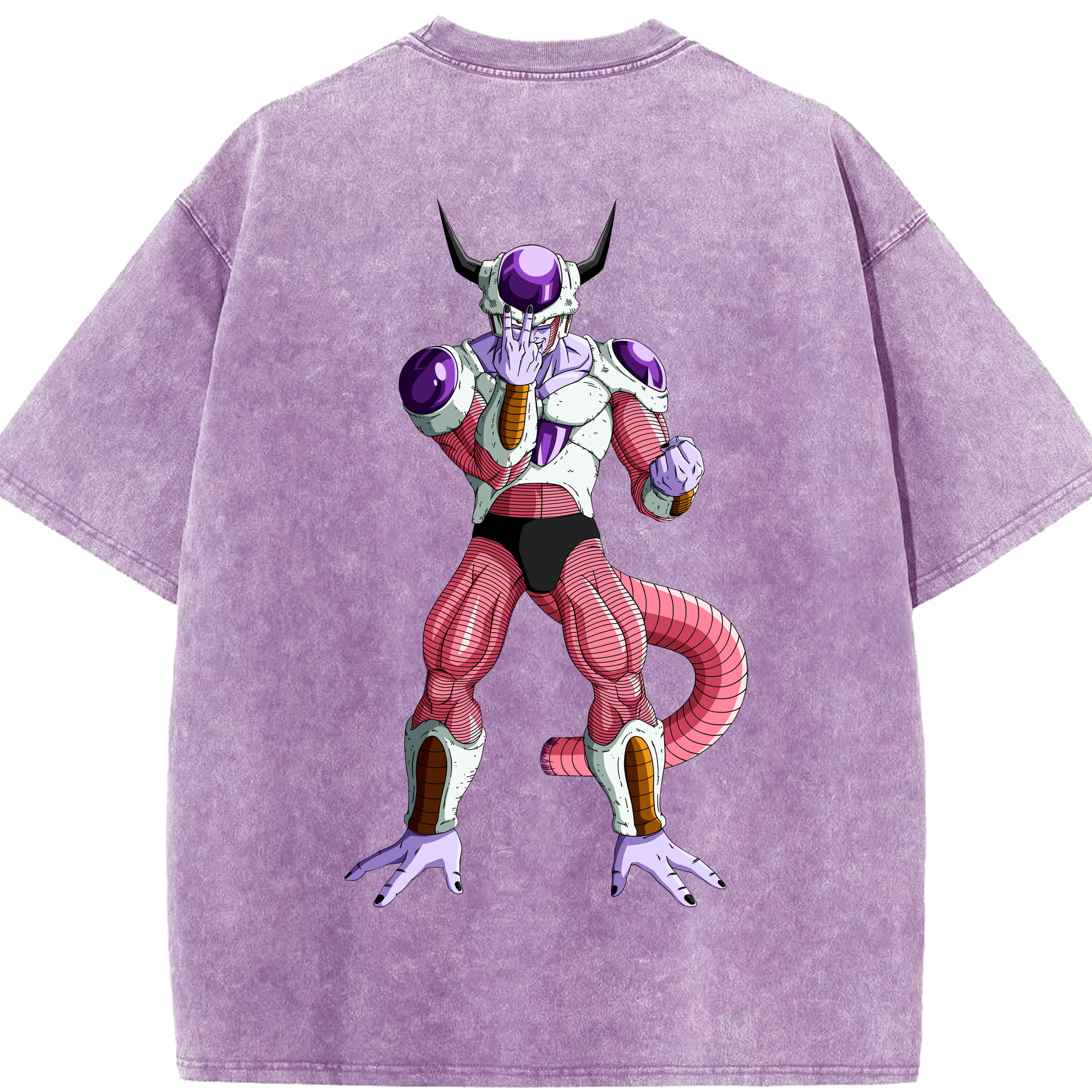 （画像用） ドラゴンボール フリーザ DRAGON BALL Frieza 綿100% ヴィンテージ風 半袖Tシャツ（背面プリント）