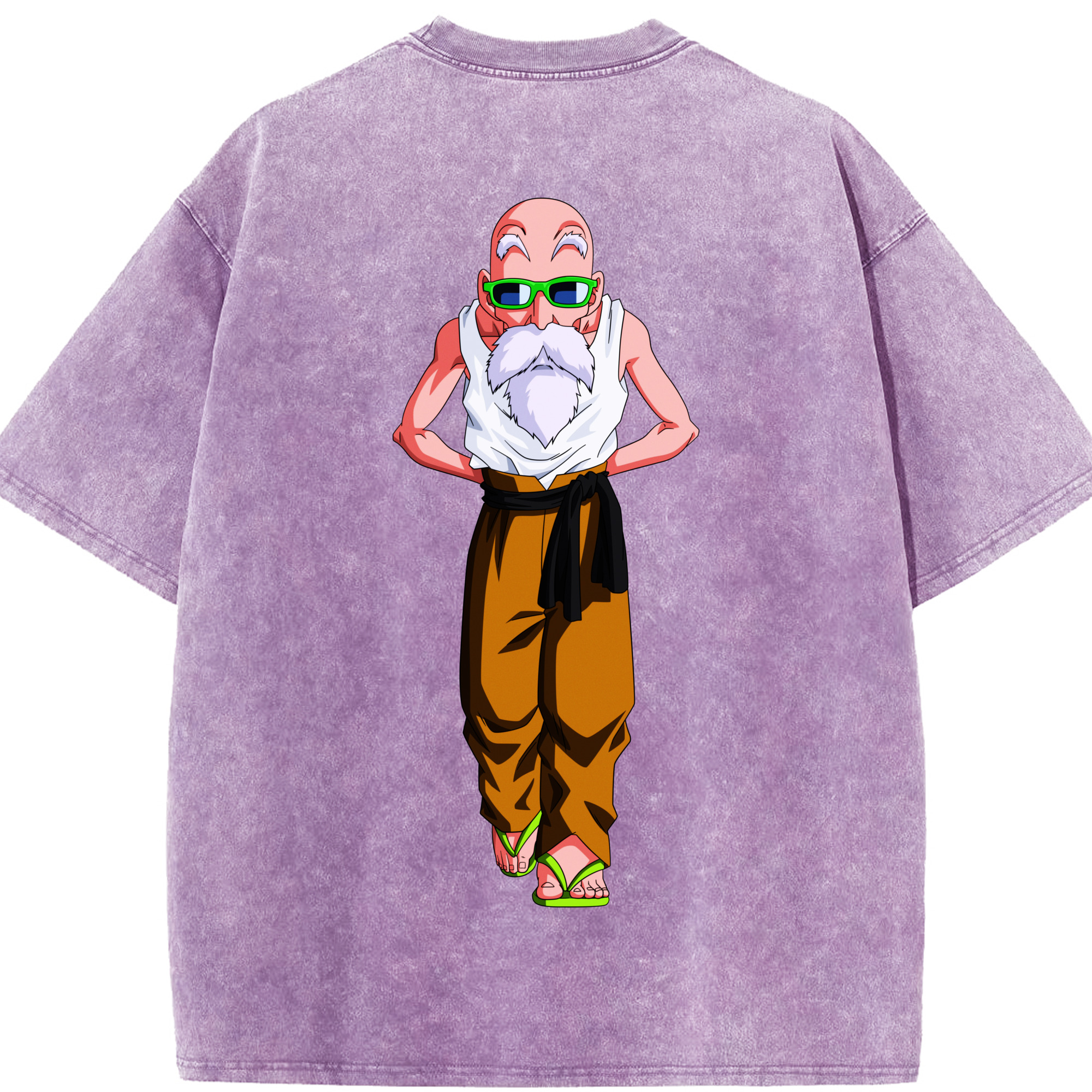 （画像用） ドラゴンボール 亀仙人（かめせんにん） DRAGON BALL Master Roshi Kame Sennin 綿100% ヴィンテージ風 半袖Tシャツ（背面プリント）