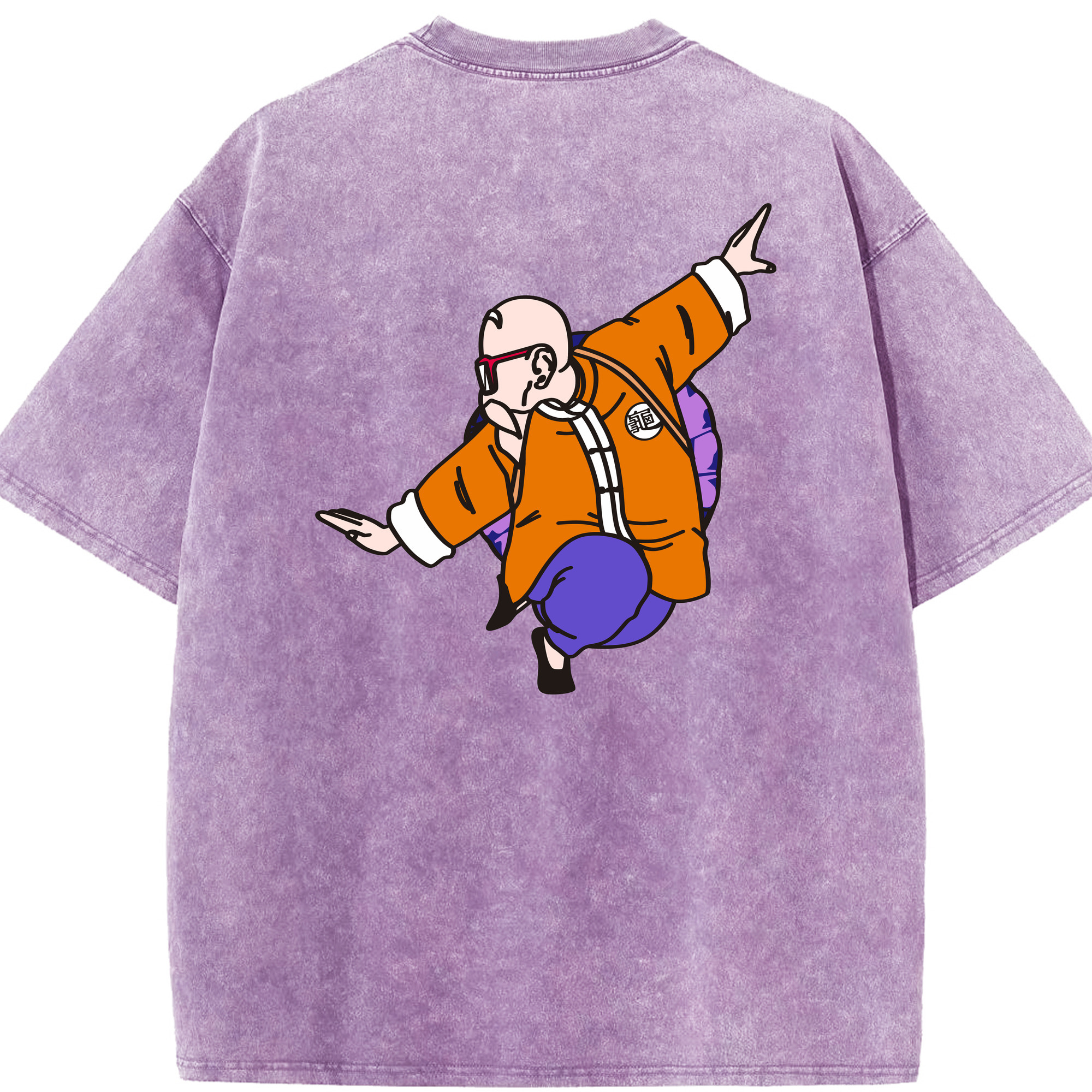 （画像用） ドラゴンボール 亀仙人（かめせんにん） DRAGON BALL Master Roshi Kame Sennin 綿100% ヴィンテージ風 半袖Tシャツ（背面プリント）