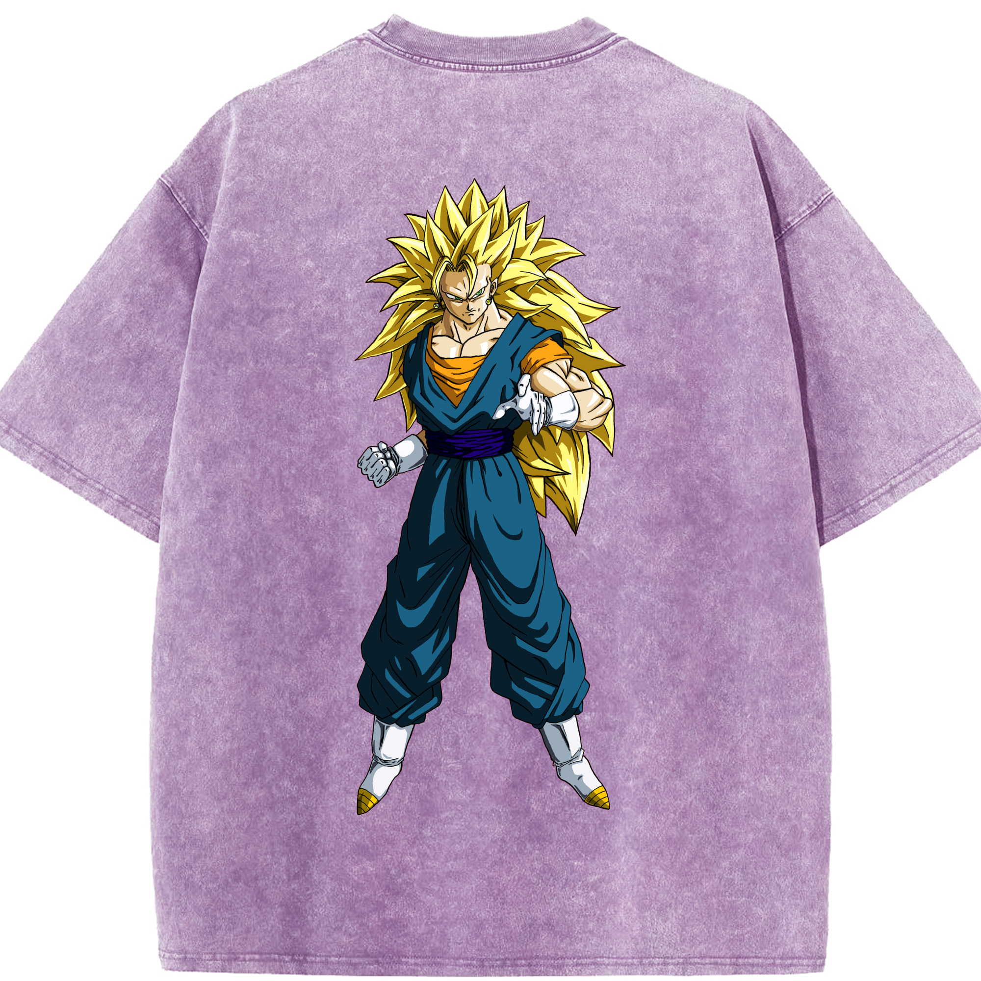 （画像用） ドラゴンボール ベジット DRAGON BALL Vegetto 綿100% ヴィンテージ風 半袖Tシャツ（背面プリント）