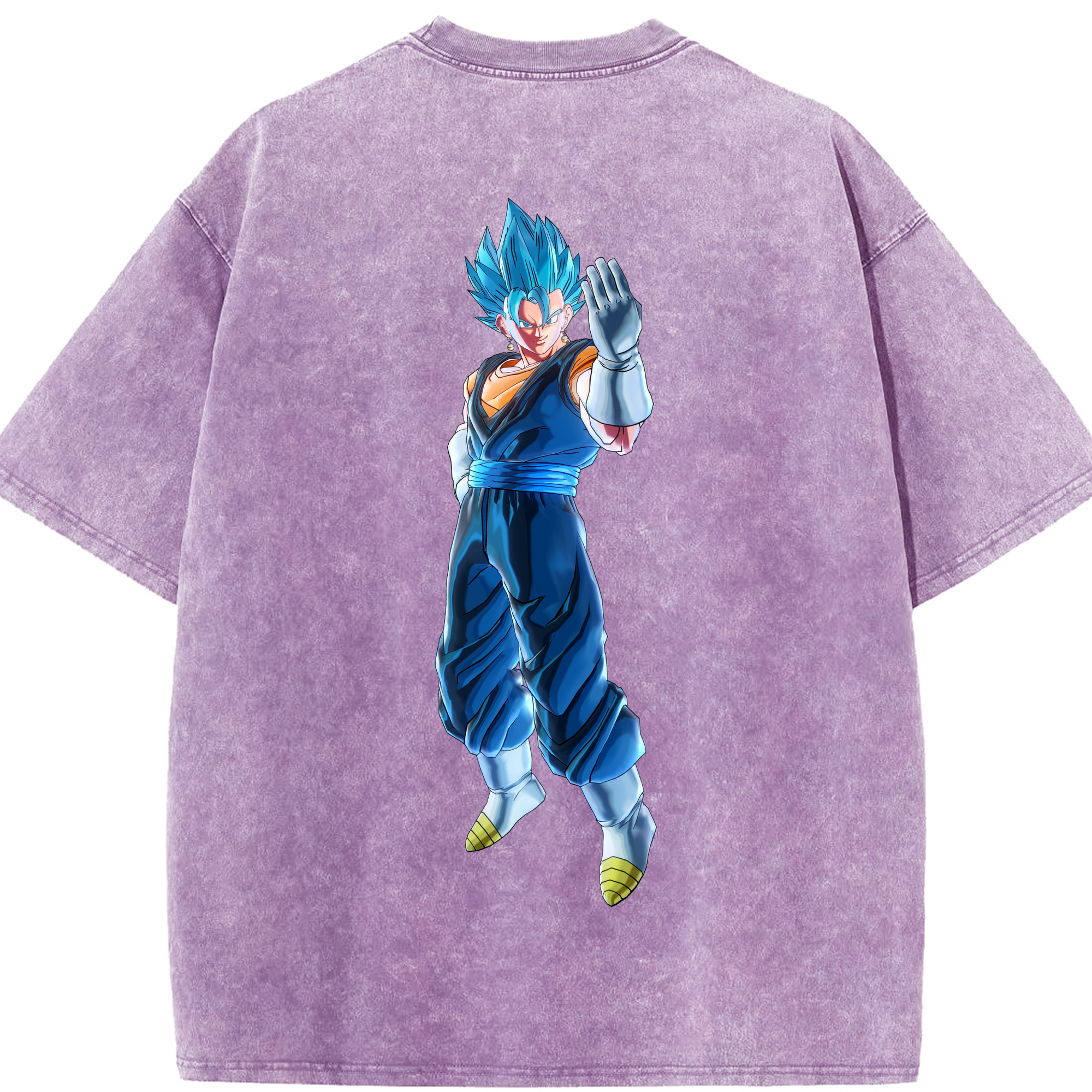 （画像用） ドラゴンボール ベジット DRAGON BALL Vegetto 綿100% ヴィンテージ風 半袖Tシャツ（背面プリント）