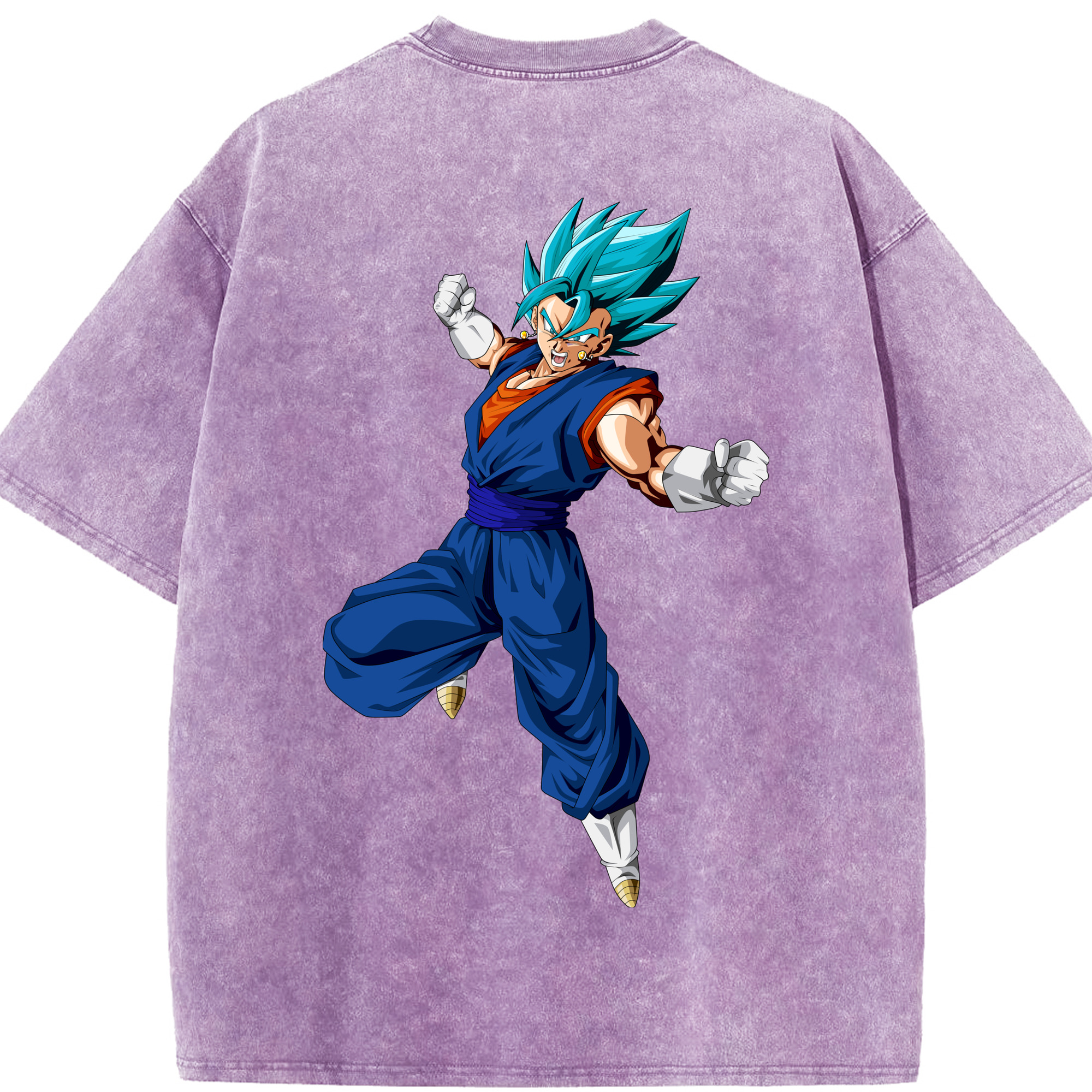 （画像用） ドラゴンボール ベジット DRAGON BALL Vegetto 綿100% ヴィンテージ風 半袖Tシャツ（背面プリント）