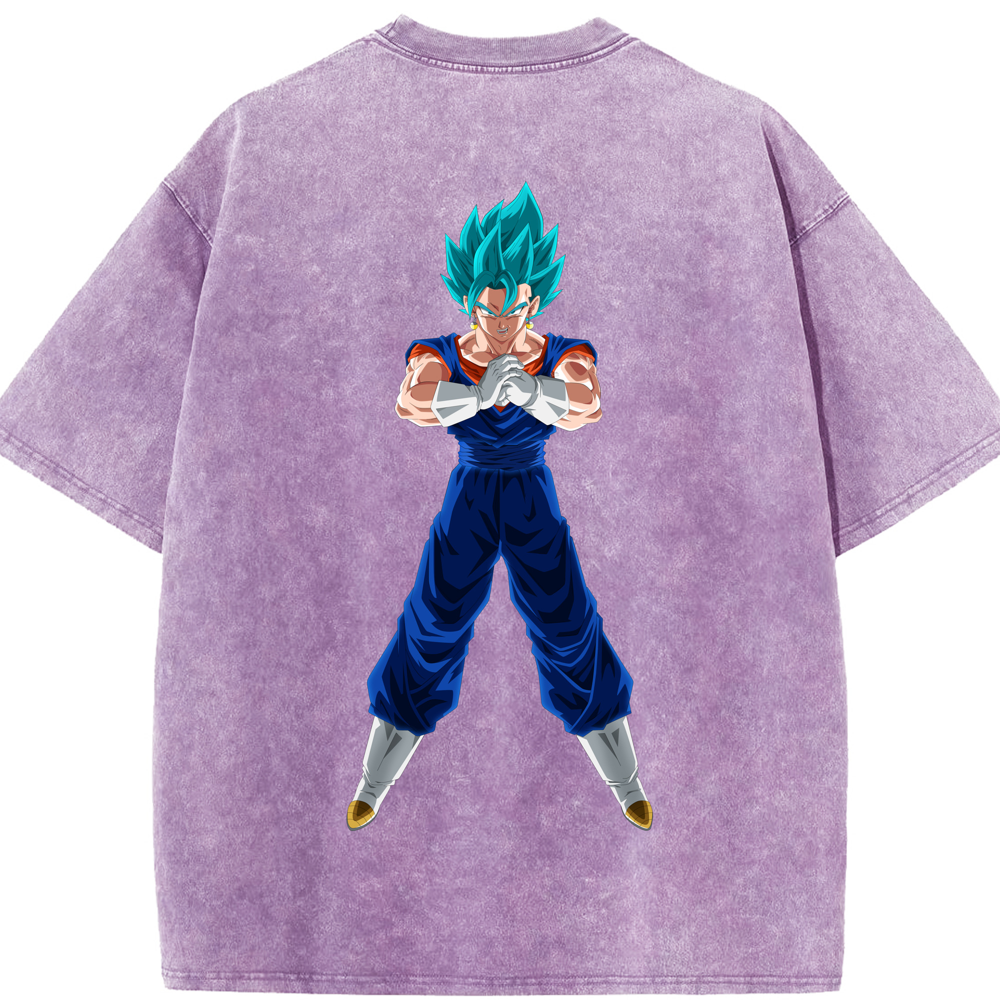 （画像用） ドラゴンボール ベジット DRAGON BALL Vegetto 綿100% ヴィンテージ風 半袖Tシャツ（背面プリント）